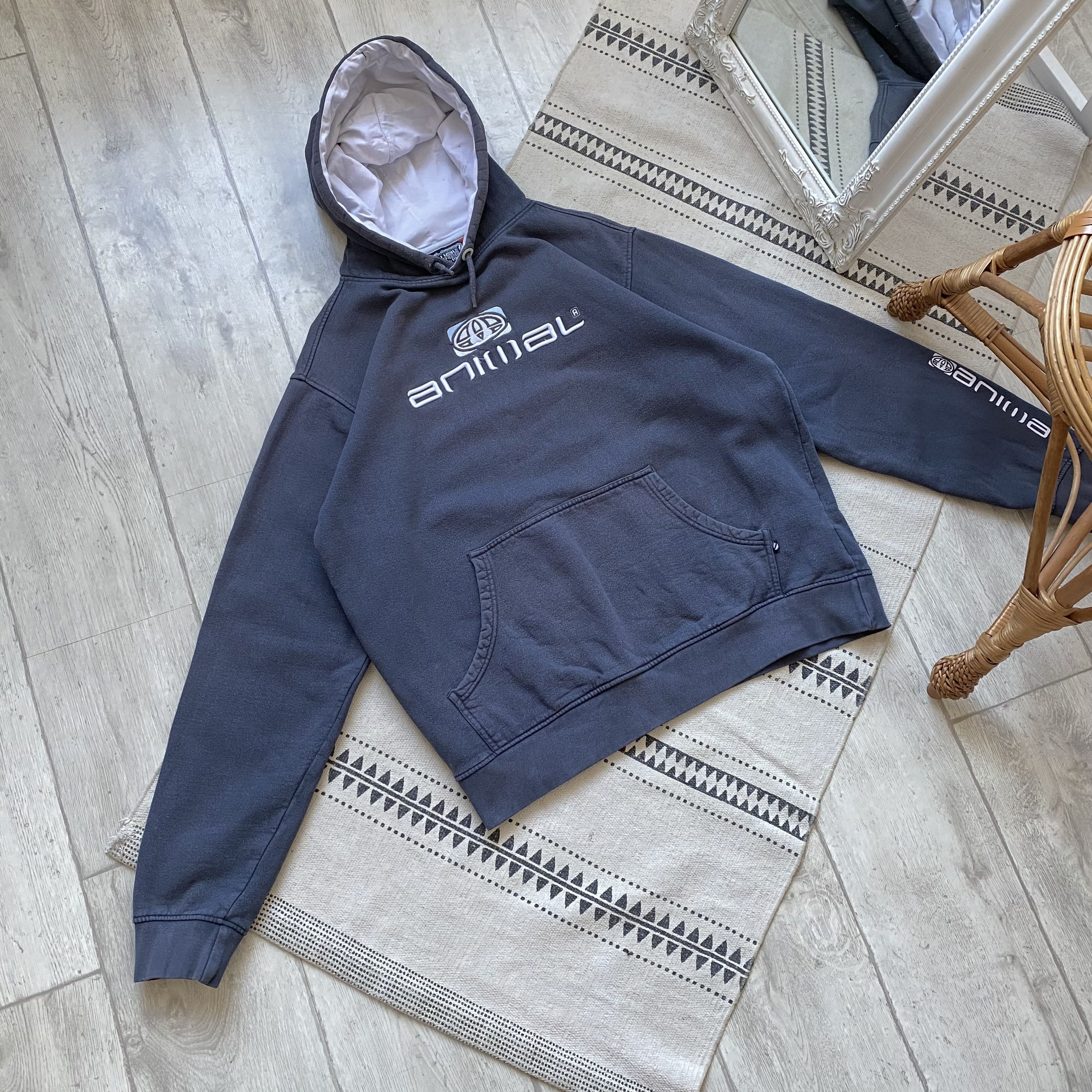 Hook-Ups 🛹 Faded Vintage 90s heavy Hoodie Animal Surf Skater Size US L / EU 52-54 / 3 - 8 Thumbnail