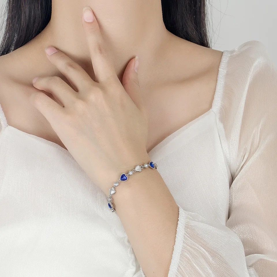 Jewelry Zircon Heart Love Bracelets Size ONE SIZE - 3 Thumbnail