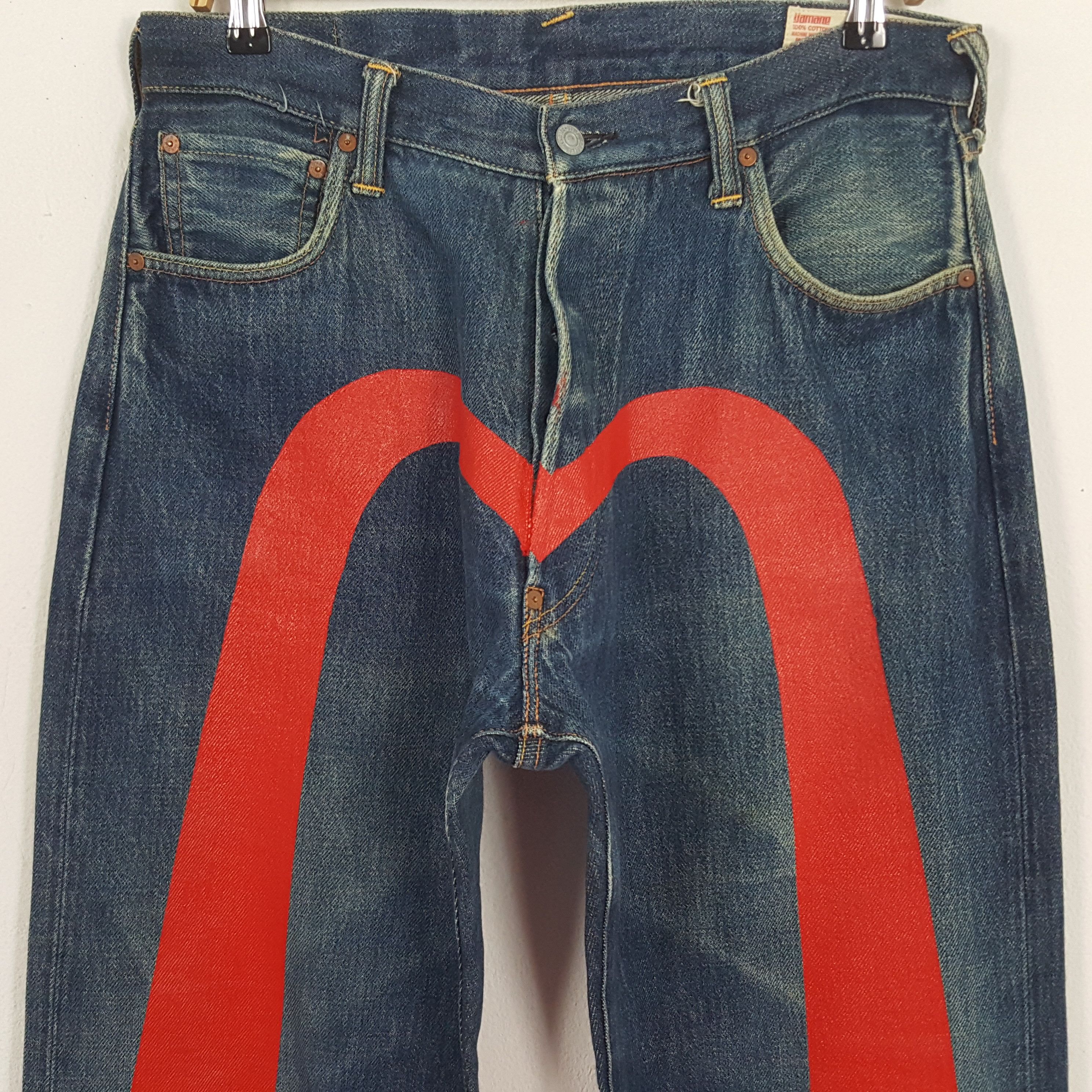 Evisu Vintage Evisu Japanese Brand Daicock Custom Art Denim Jeans Size US 32 / EU 48 - 2 Thumbnail