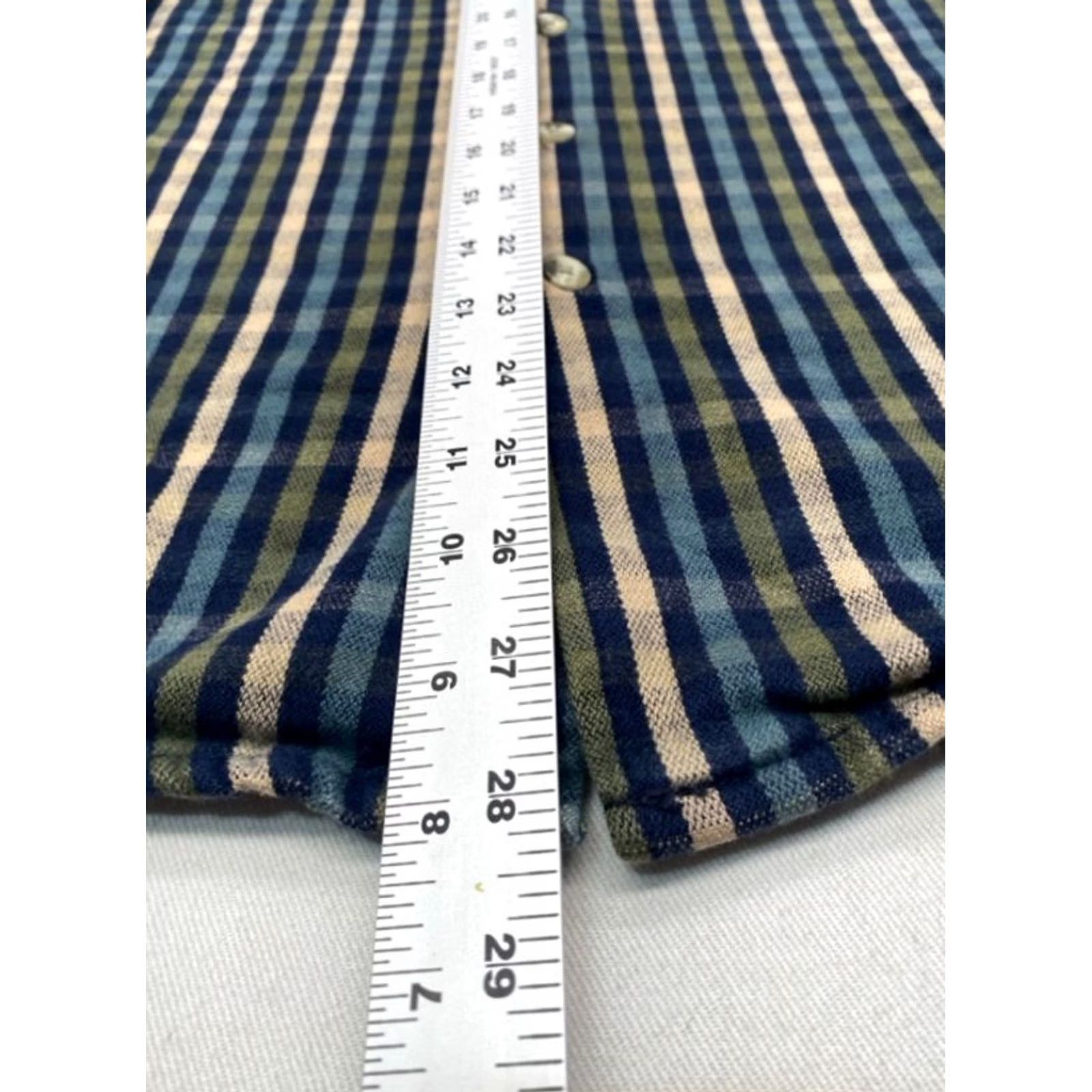 John Deere John Deere Mens Medium Long Sleeve Button-Up Striped Flannel 100% Cotton Shirt Size US XL / EU 56 / 4 - 7 Thumbnail
