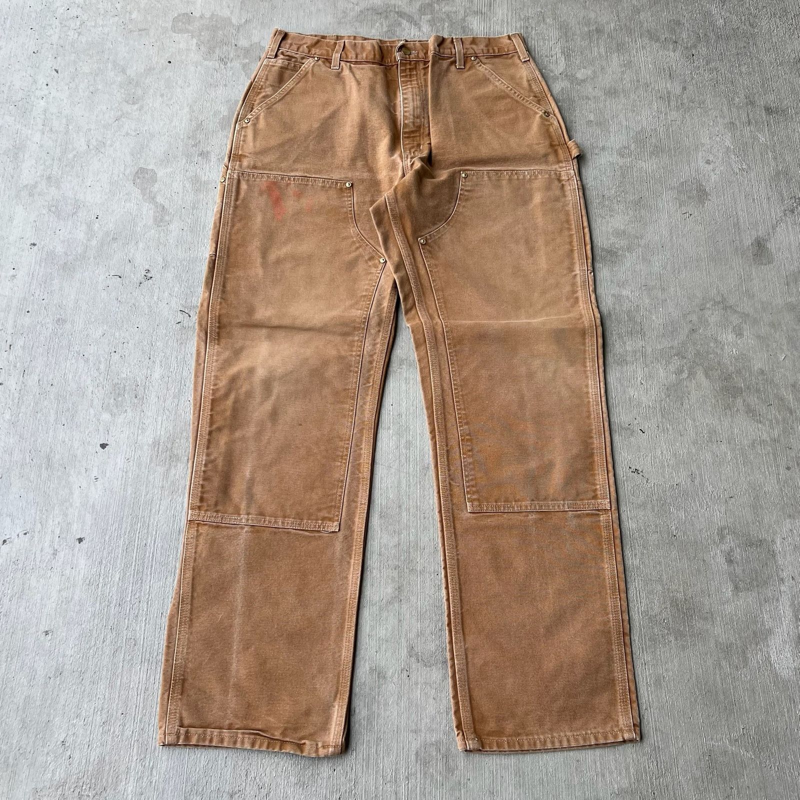 Carhartt × Vintage Carhartt brown double knee work wear carpenter pants Size US 34 / EU 50 - 1 Thumbnail