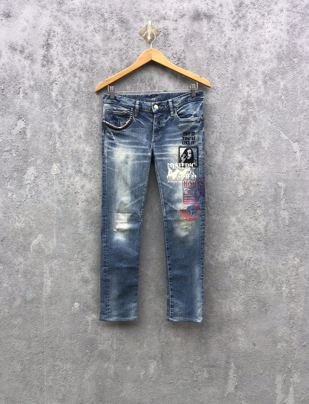 Hysteric Glamour Hysteric Glamour Stud Poem Try It You’ll Like It Jeans Size 30" / US 8 / IT 44 - 1 Thumbnail