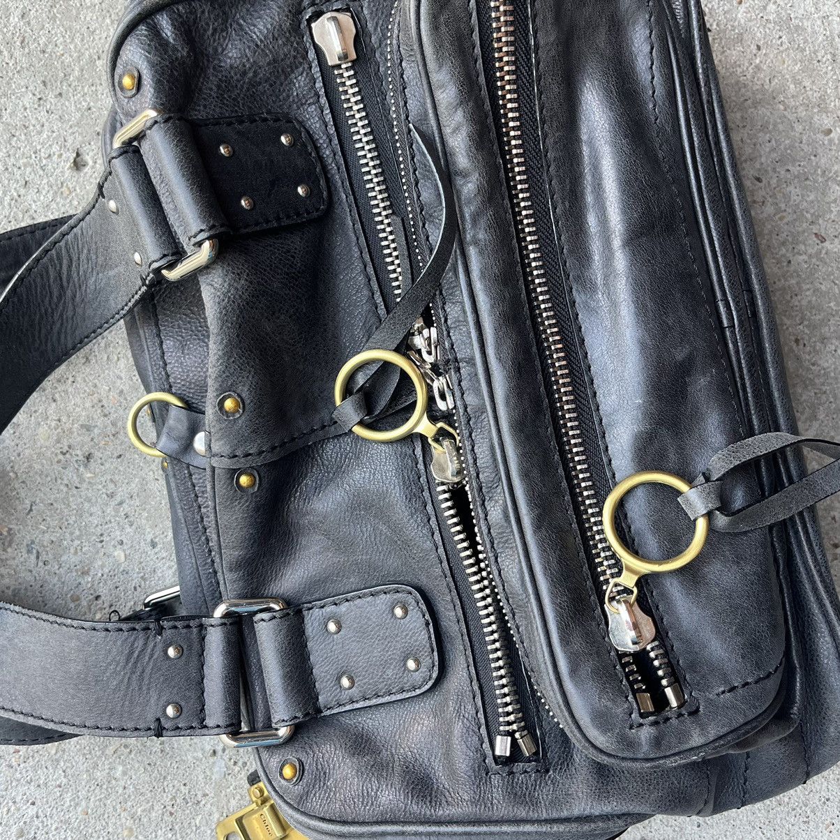 Chloe Chloe multipocket leather bag black/grey y2k Size ONE SIZE - 4 Thumbnail