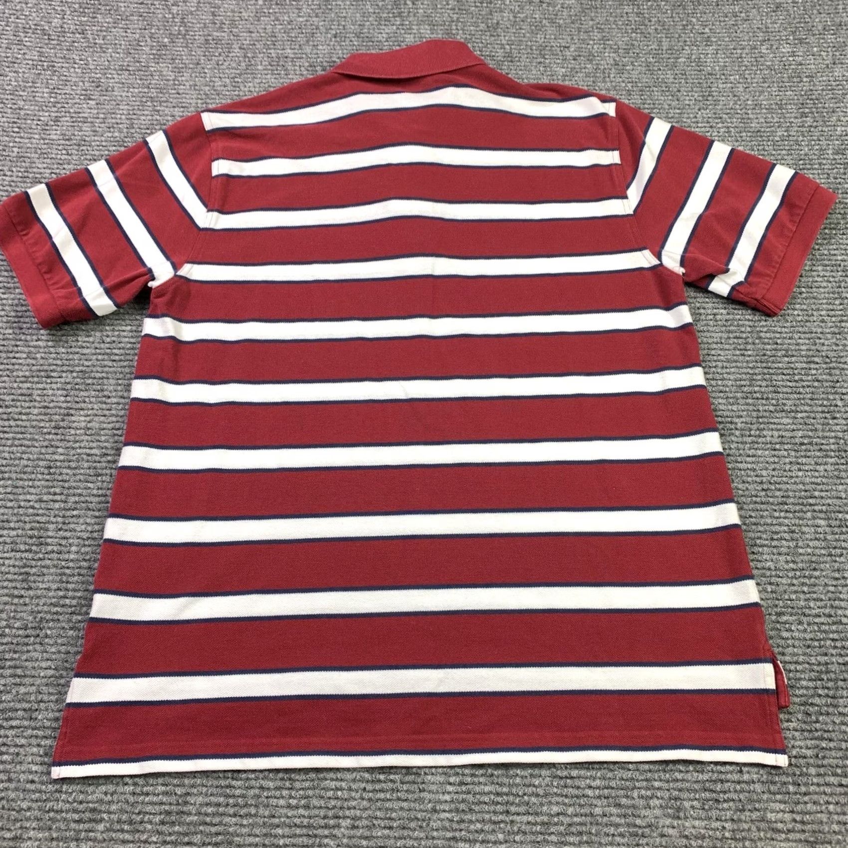 Brooks Brothers Brooks Brothers 346 Red Striped Polo Shirt Original Fit Embroidered Logo Men Large Size 42R - 7 Thumbnail