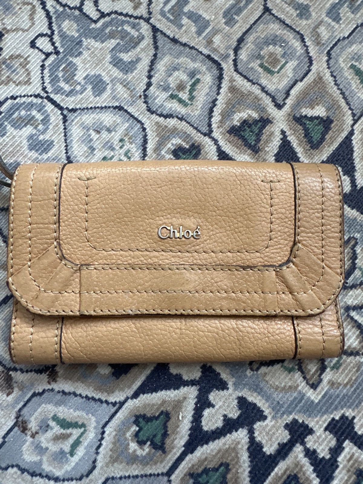 Chloe Chloe Light Tan Leather Paraty Flap Wallet Size ONE SIZE - 1 Thumbnail