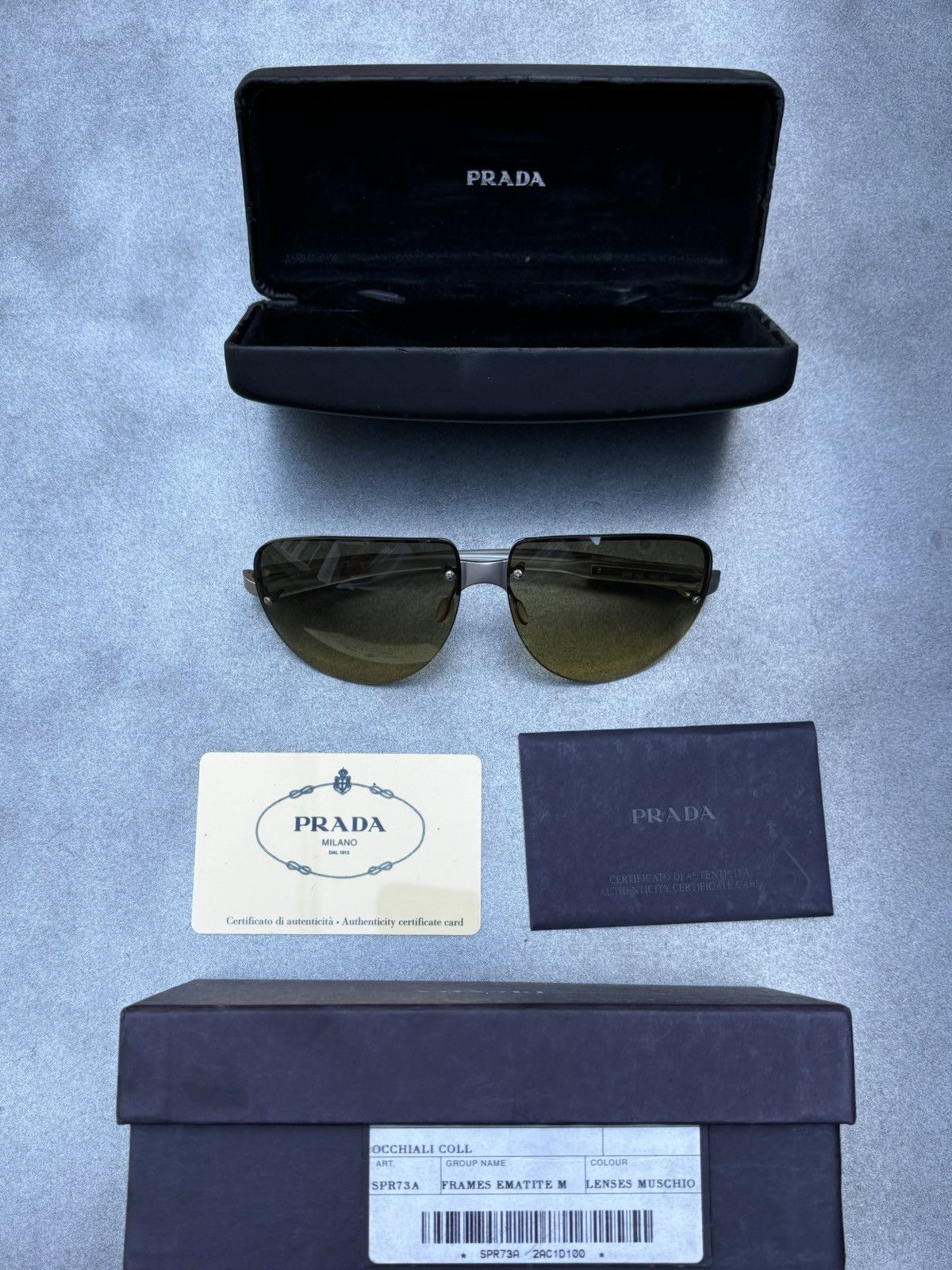 Prada × Vintage S/S 2000 Prada Sunglasses SPR 73A Rimless Vintage Prada Y2K Size ONE SIZE - 23 Thumbnail
