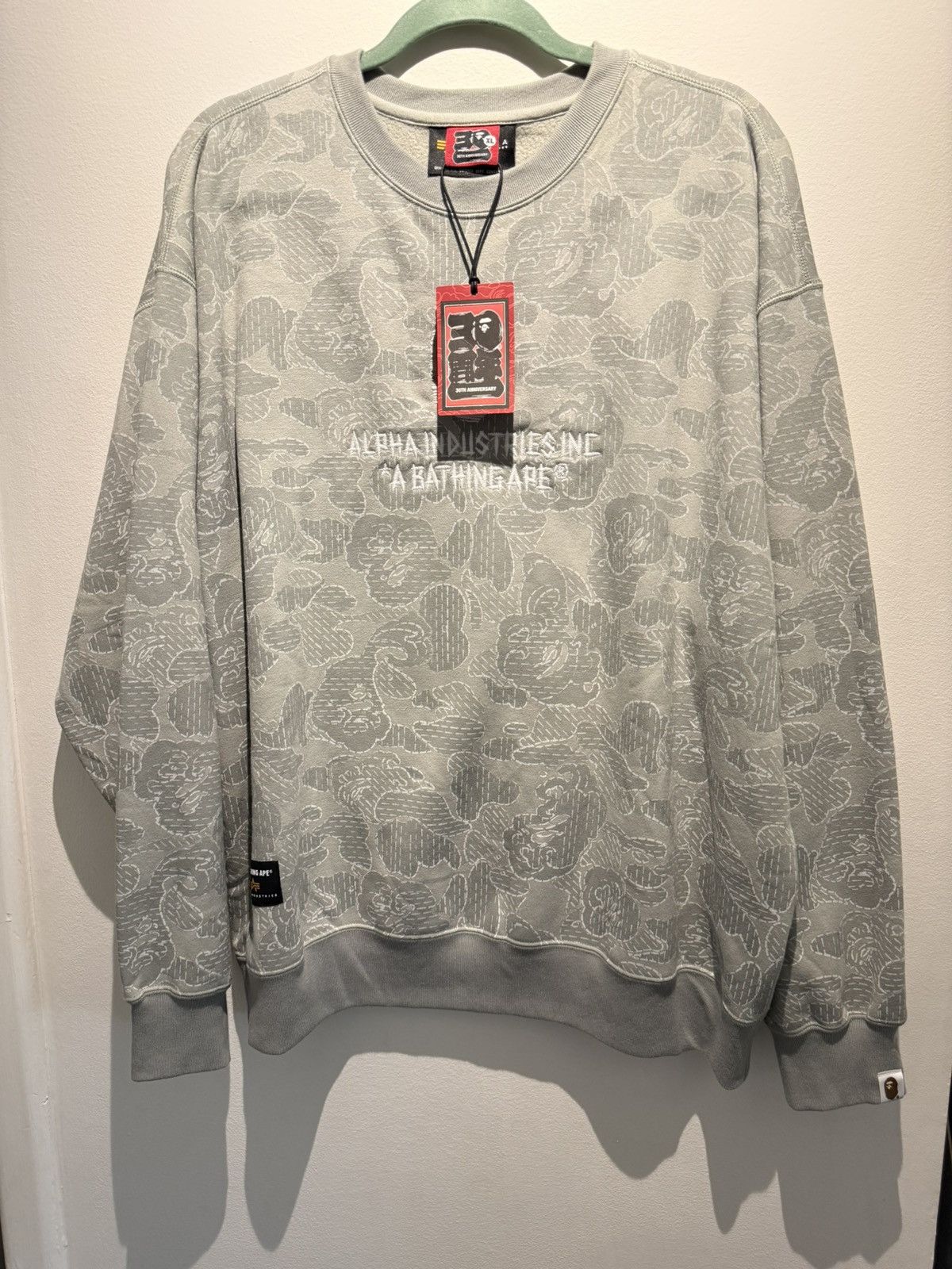 Alpha Industries × Bape Bape x Alpha Industries crewneck Brand New size XL Size US XL / EU 56 / 4 - 13 Thumbnail