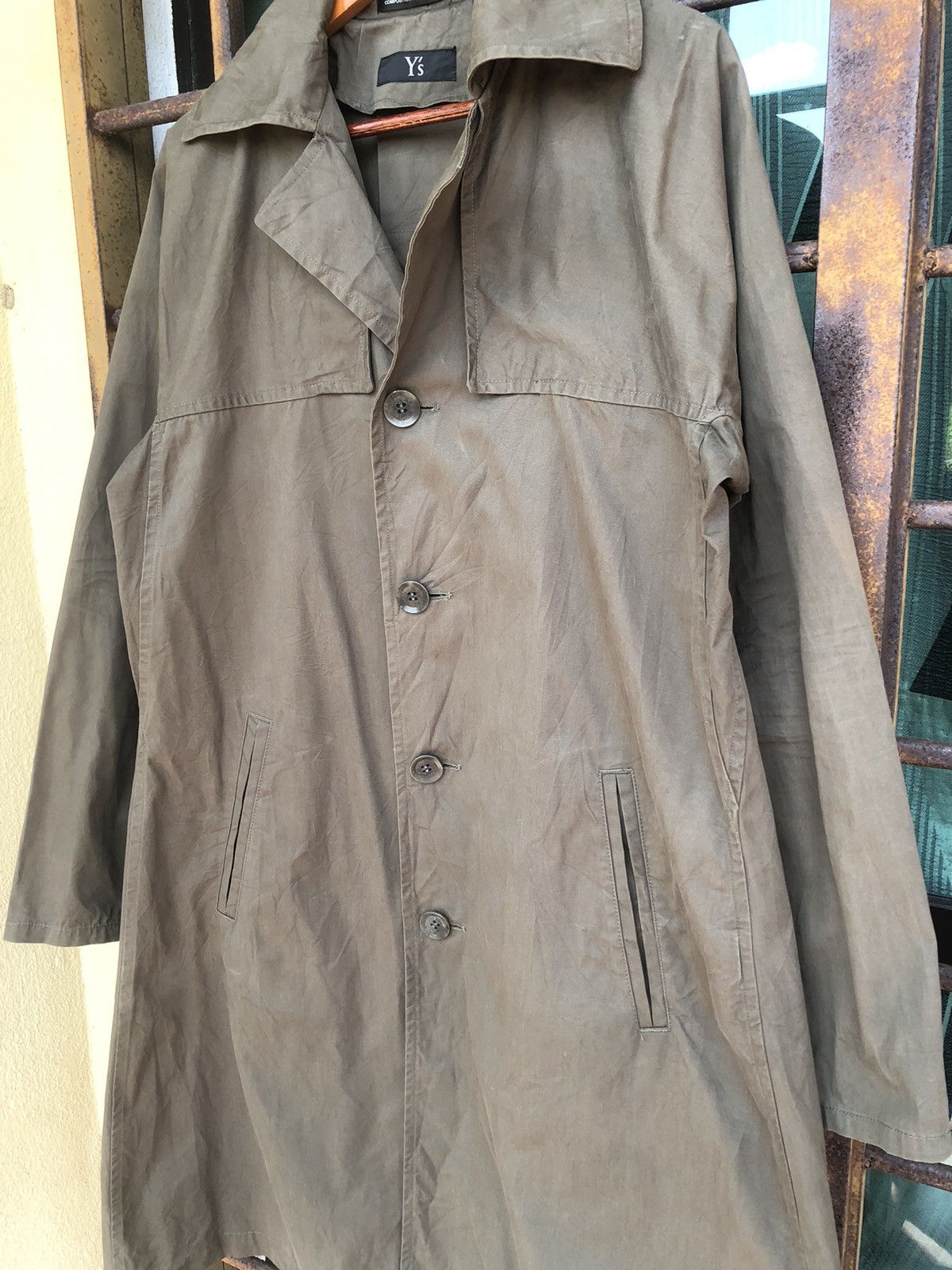 Y's × Yohji Yamamoto Y’S By Yohji Yamamoto Born Product Trech Coat Size M / US 6-8 / IT 42-44 - 3 Thumbnail