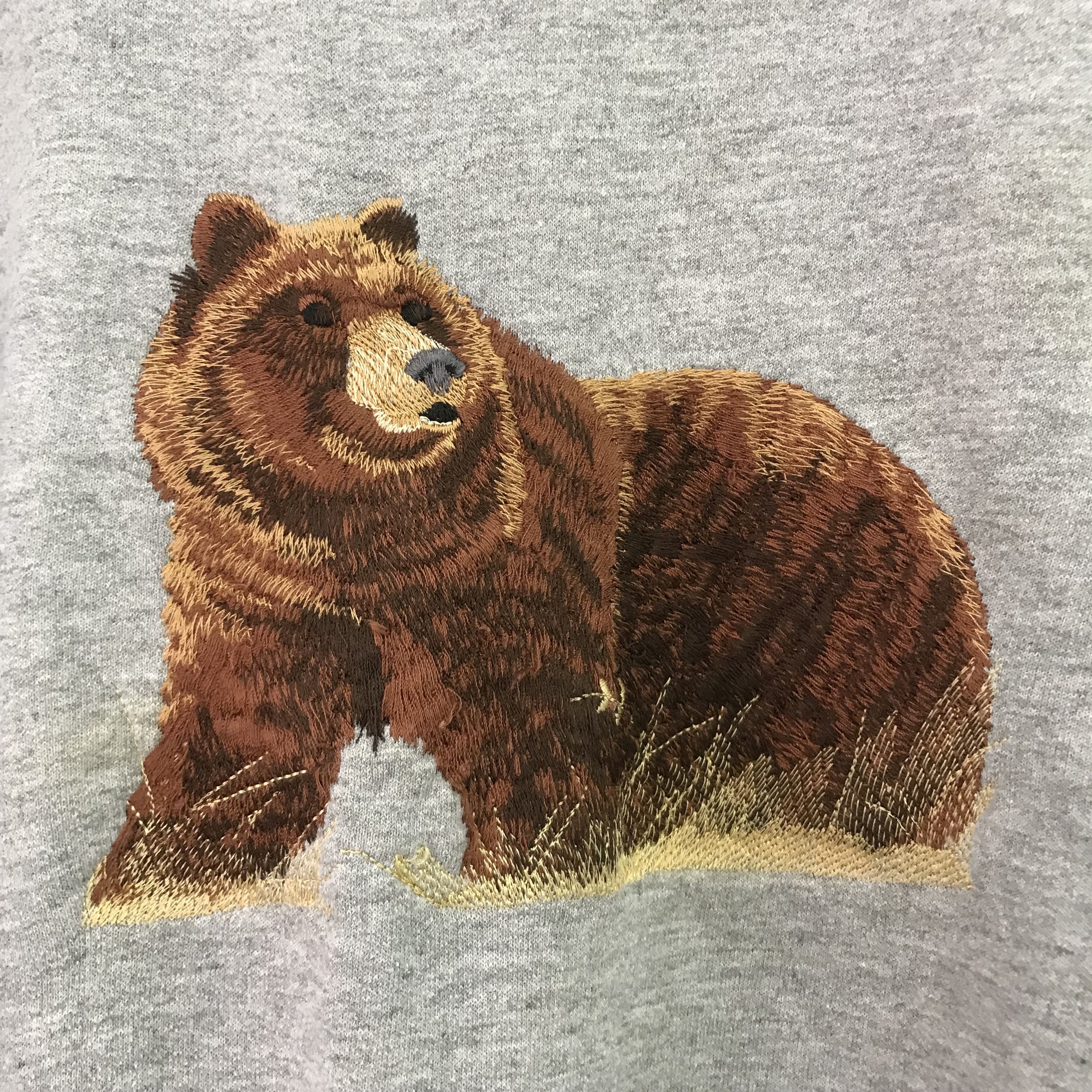 Arts & Science Vintage Grizzly Bear Gray Sweatshirt 2Xlarge Size US XXL / EU 58 / 5 - 5 Thumbnail