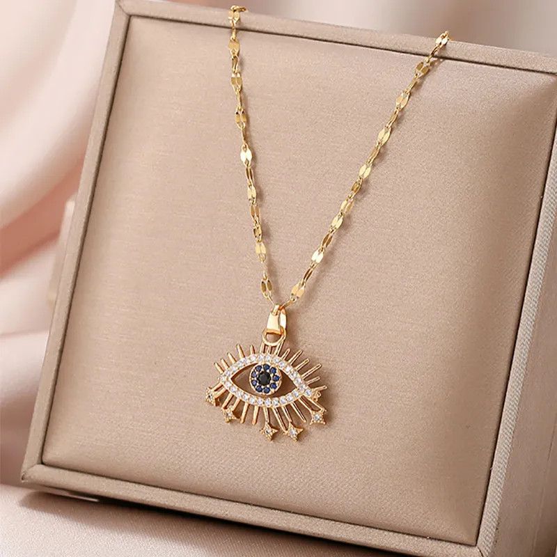 Jewelry Sparkling Eye Necklace Size ONE SIZE - 1 Thumbnail