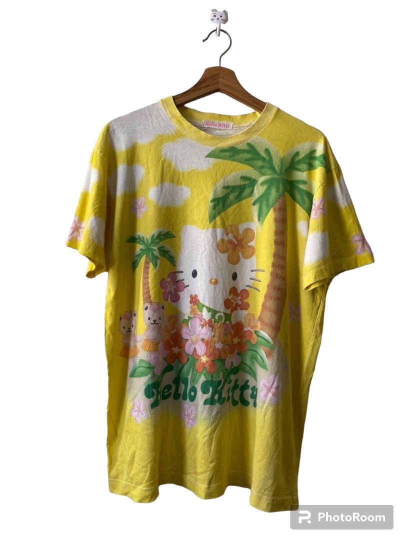 Japanese Brand × Vintage Vintage 90s Hello Kitty Safari Design Fullprint T Shirt Size US L / EU 52-54 / 3 - 1 Thumbnail