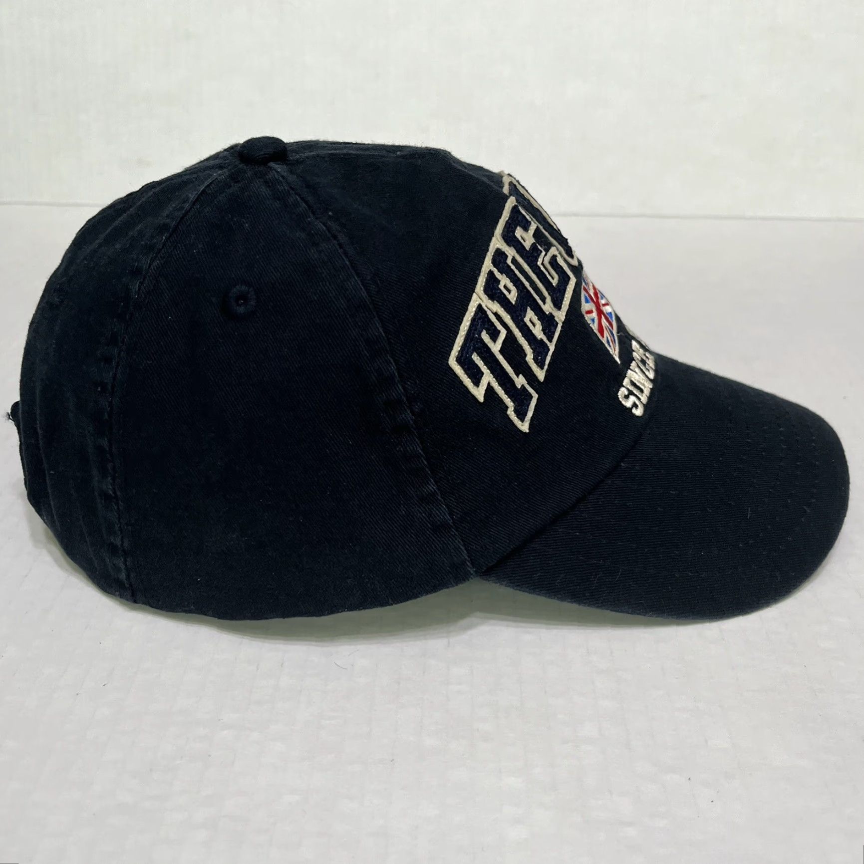 Vintage Top of the Rock The Rock Hat Cap United Kingdom UK Flag Navy Blue Adjustable Adult Mens Baseball Cap Size ONE SIZE - 6 Thumbnail