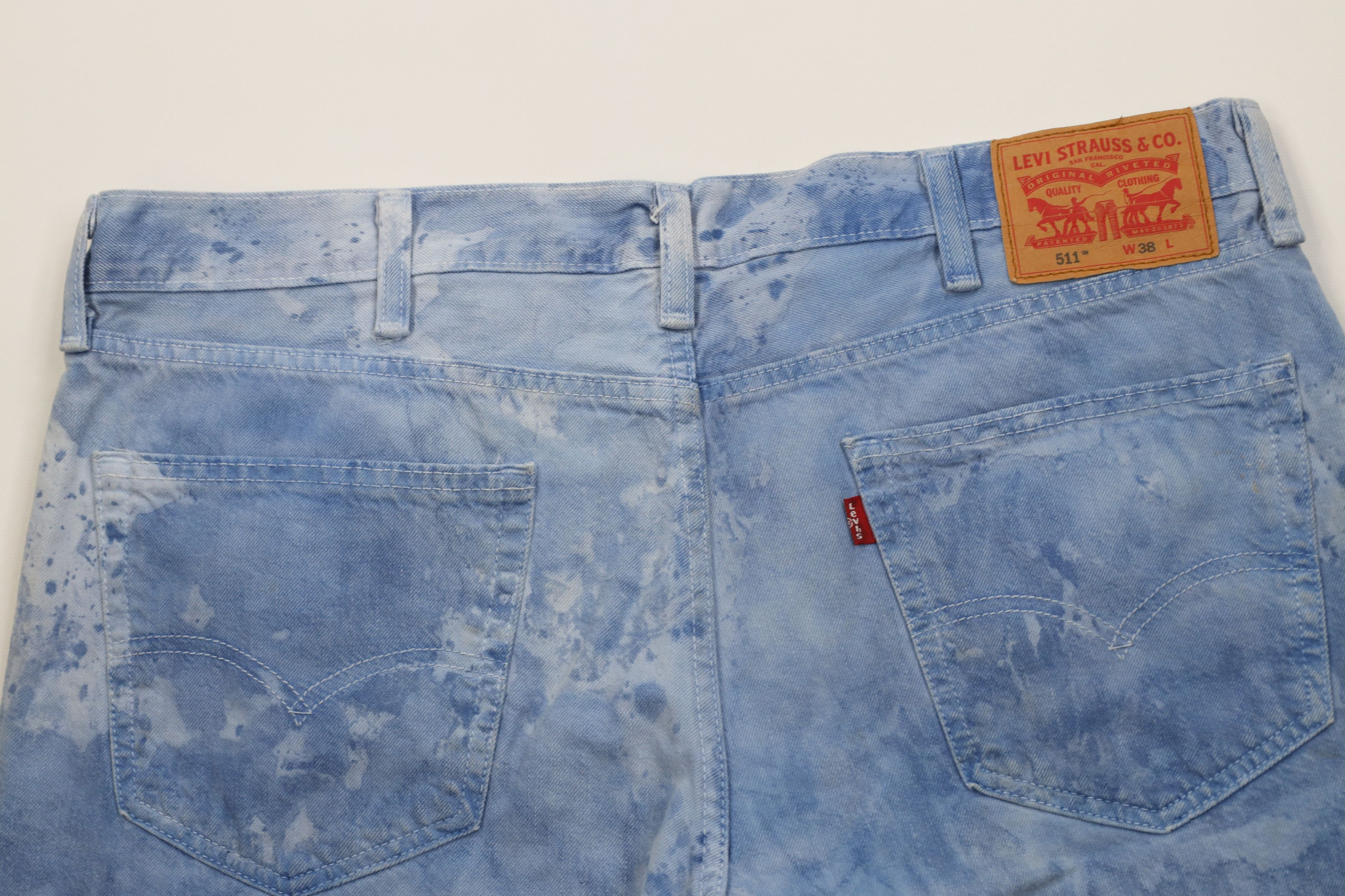 Levi's Vintage Y2K Levis 511 Off Acid Wash Denim Jean Shorts Jorts Size US 38 / EU 54 - 12 Thumbnail