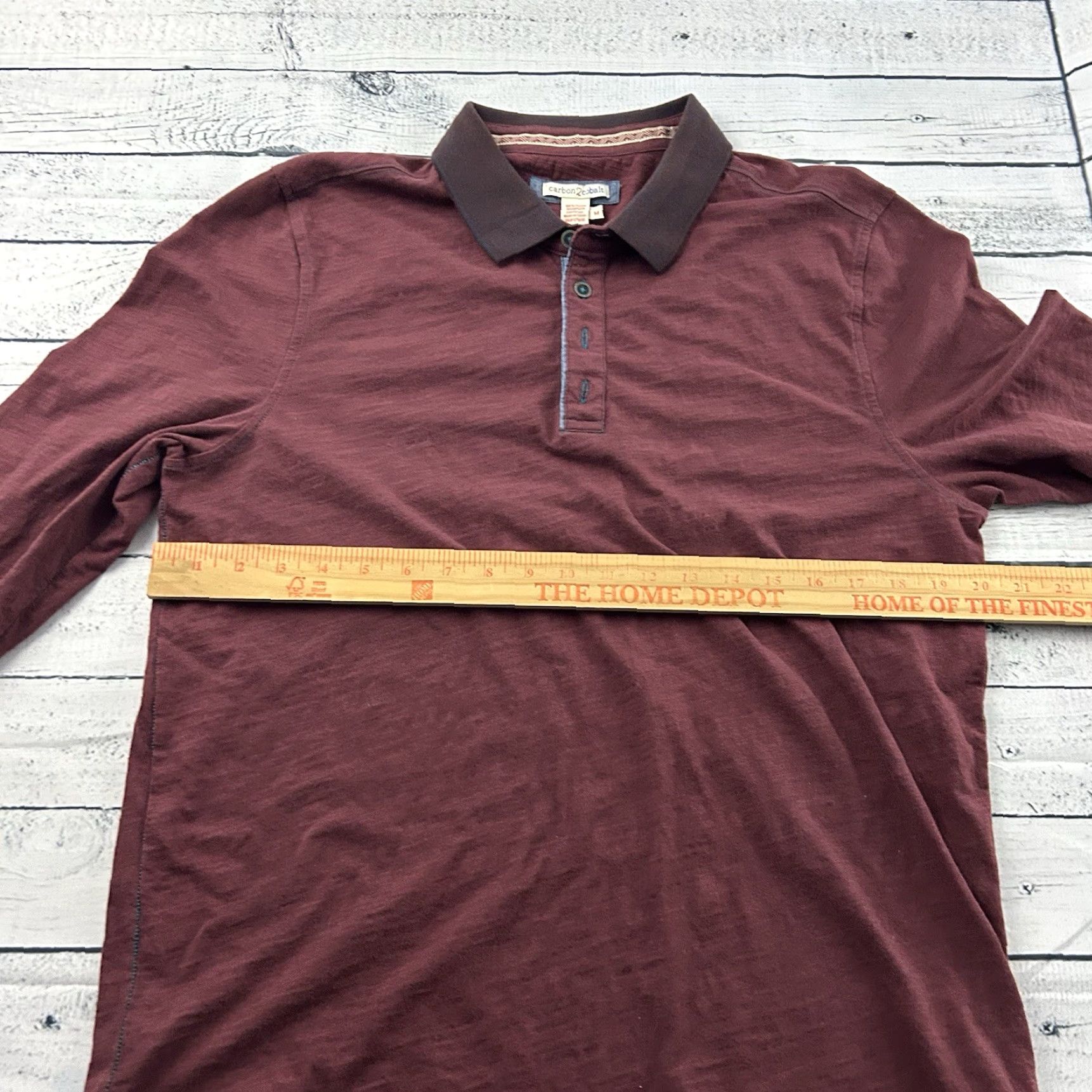 Carbon2Cobalt VINTAGE Carbon 2 Cobalt Long Sleeve Button Front Rugby Shirt Mens M Red Size US M / EU 48-50 / 2 - 4 Thumbnail