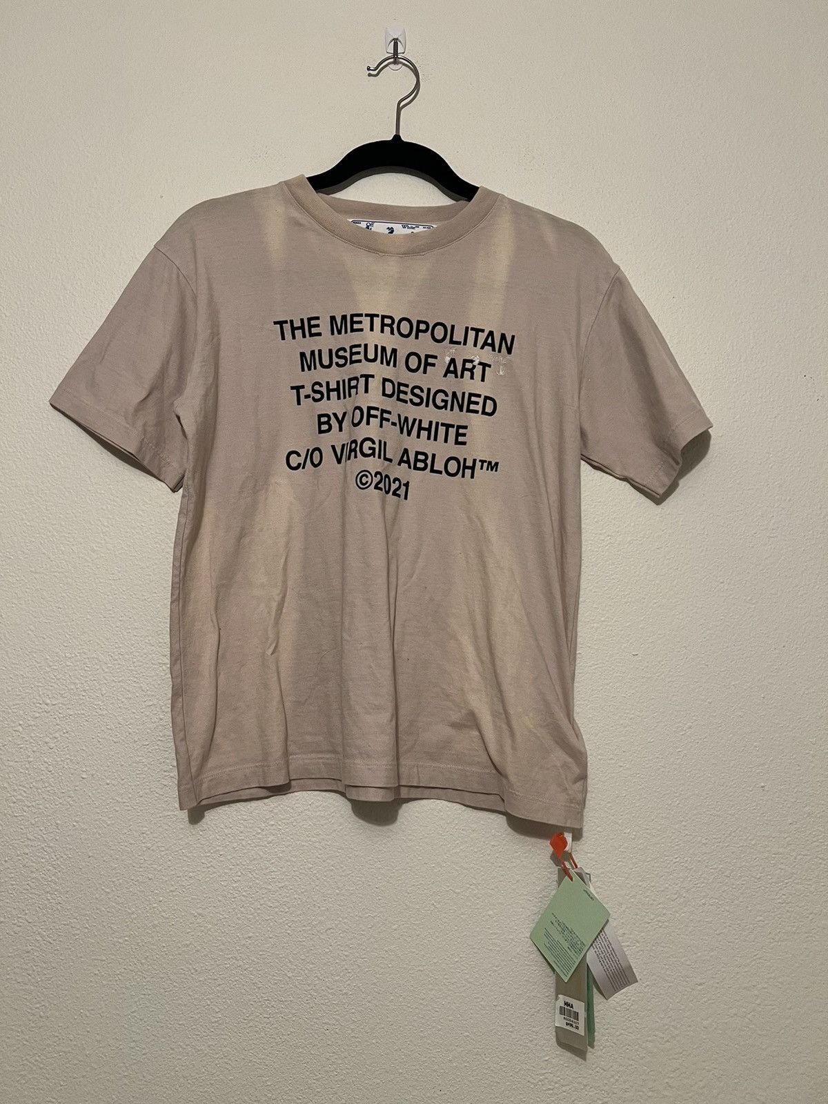 Off-White x the MET washed casual S/S tee beige