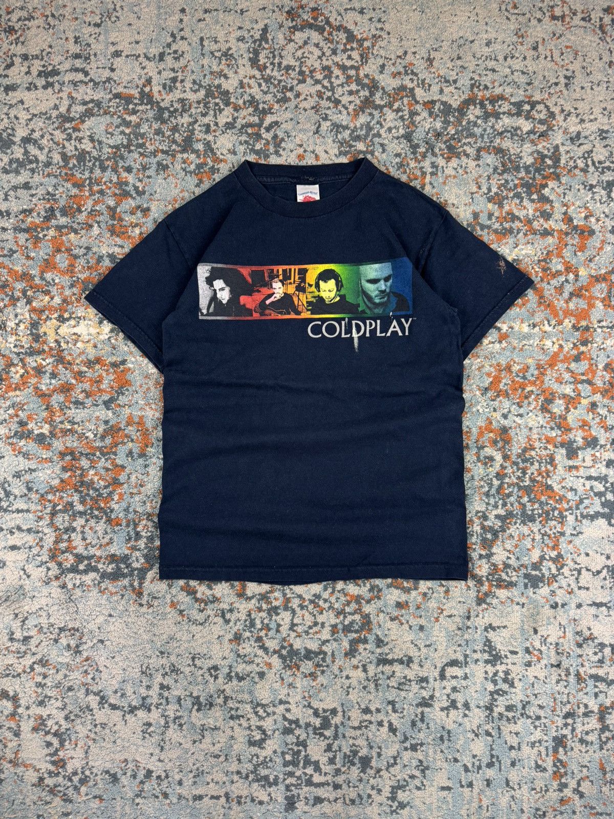 Band Tees × Vintage Vintage 90s Coldplay graphic band tee distressed paint fade Size US S / EU 44-46 / 1 - 1 Thumbnail