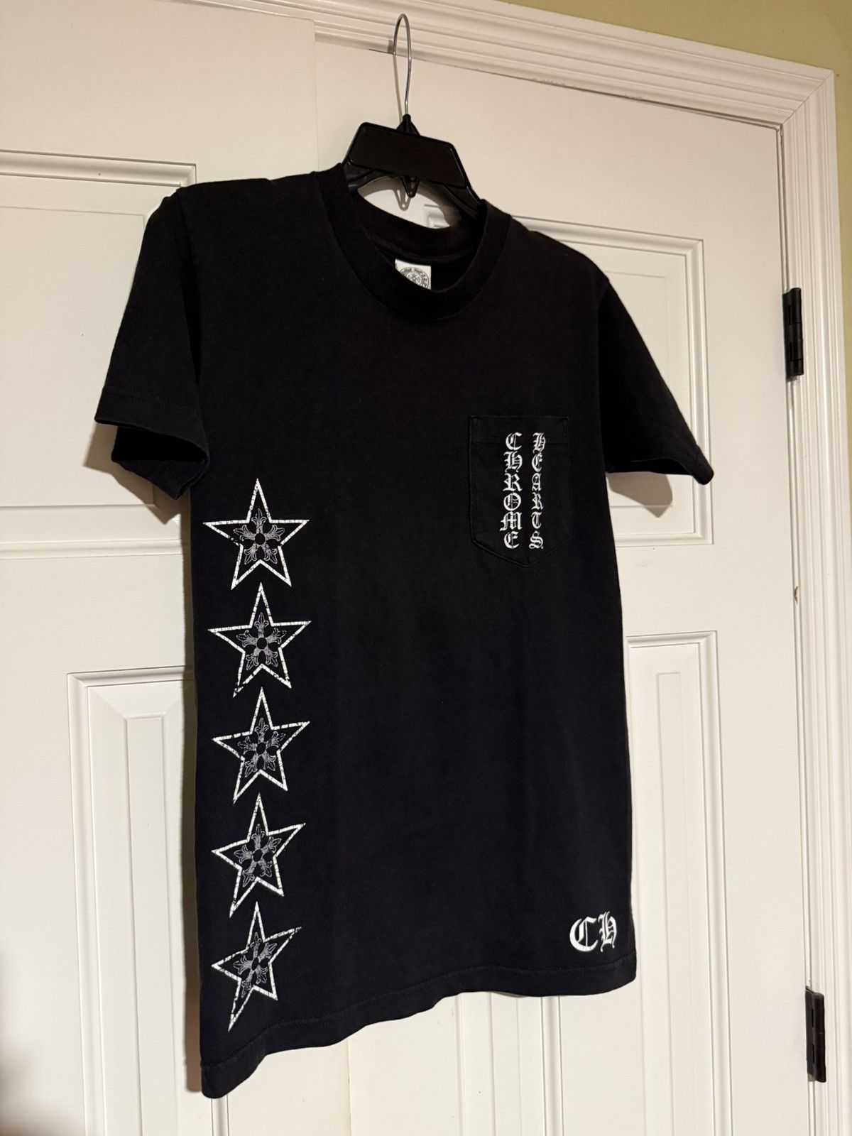 Chrome Hearts Chrome Hearts Black Cracked Logo T-shirt Size US S / EU 44-46 / 1 - 2 Thumbnail