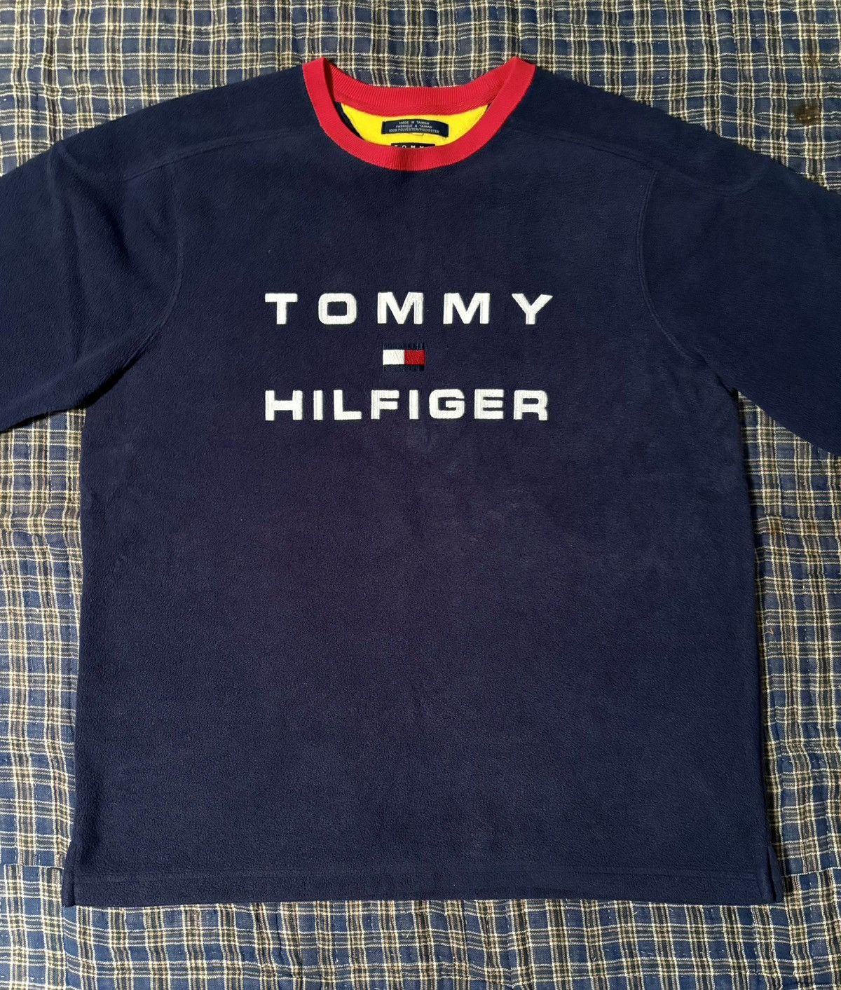 Tommy Hilfiger Full Fleece Tommy Sweatshirt Jumper Pullover Crewneck Logo Size US L / EU 52-54 / 3 - 4 Thumbnail