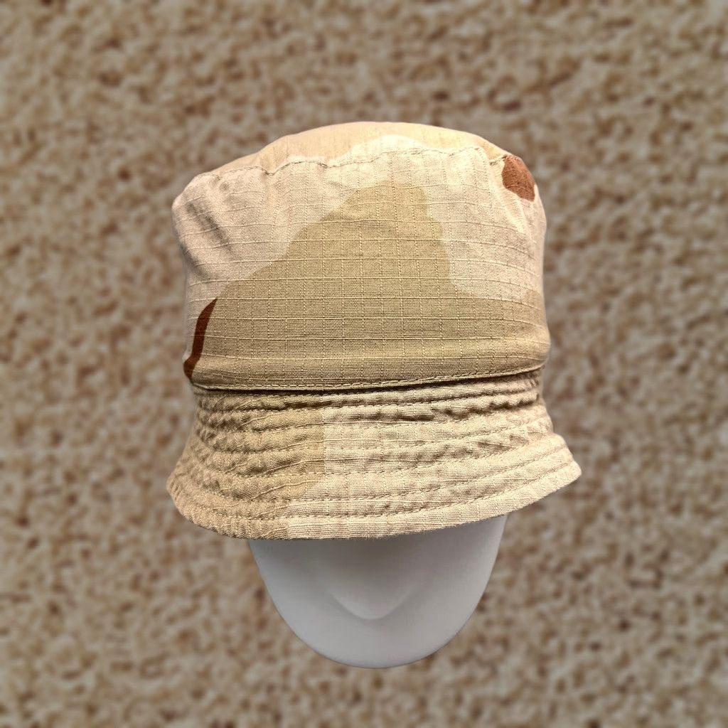 Vintage VINTAGE Bucket Hat Adult Small Beige Desert Camo Cotton Blend Reversible Size ONE SIZE - 1 Thumbnail