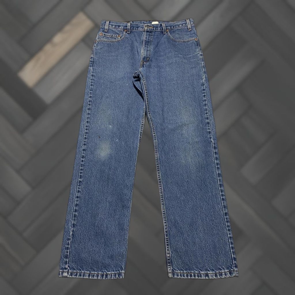 Levi's VINTAGE Levi's 505 Jeans Mens 34x30 Regular Fit Straight Red Tab 90s USA Denim Blue Cotton 5-Pocket Mens Size US 34 / EU 50 - 1 Thumbnail