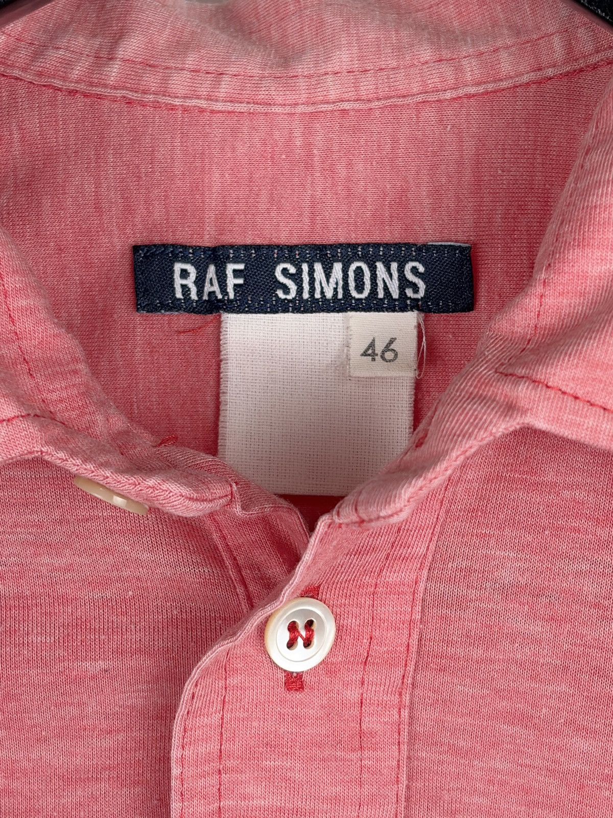 Raf Simons SS97 Raf Simons Faded Red Polo Button Henley Shirt Size US S / EU 44-46 / 1 - 4 Thumbnail