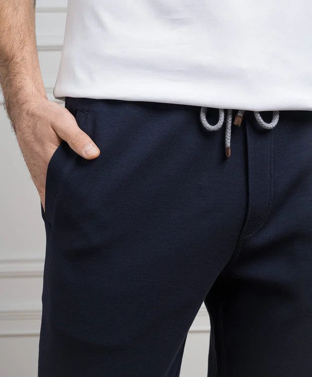 Brunello Cucinelli o1y0526 Jogger & Sweatpant in Midnight Blue Size US 38 / EU 54 - 4 Thumbnail