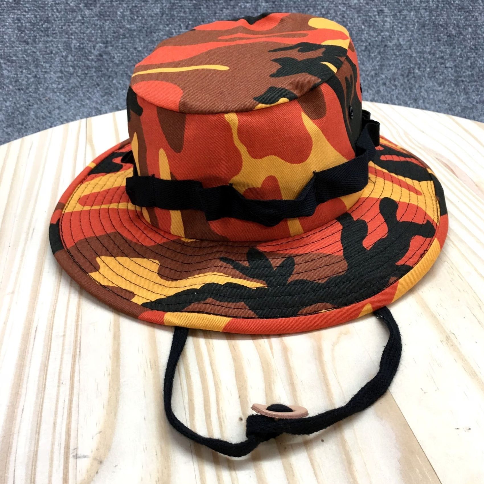 Rothco Rothco Bucket Hat Unisex Black Orange Camo Small Fitted Round Brim Cotton Blend Size ONE SIZE - 2 Thumbnail