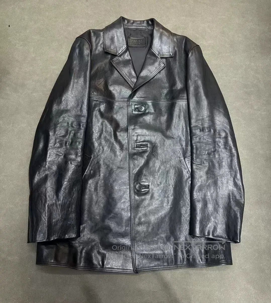 Prada Prada Blazer-Style Leather Jacket. Size US S / EU 44-46 / 1 - 2 Thumbnail