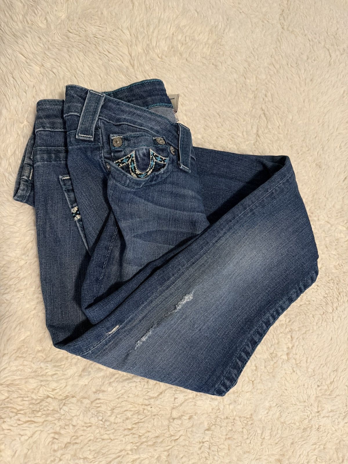 True Religion blue stitch true religion jeans Size 26" / US 2 / IT 38 - 1 Thumbnail
