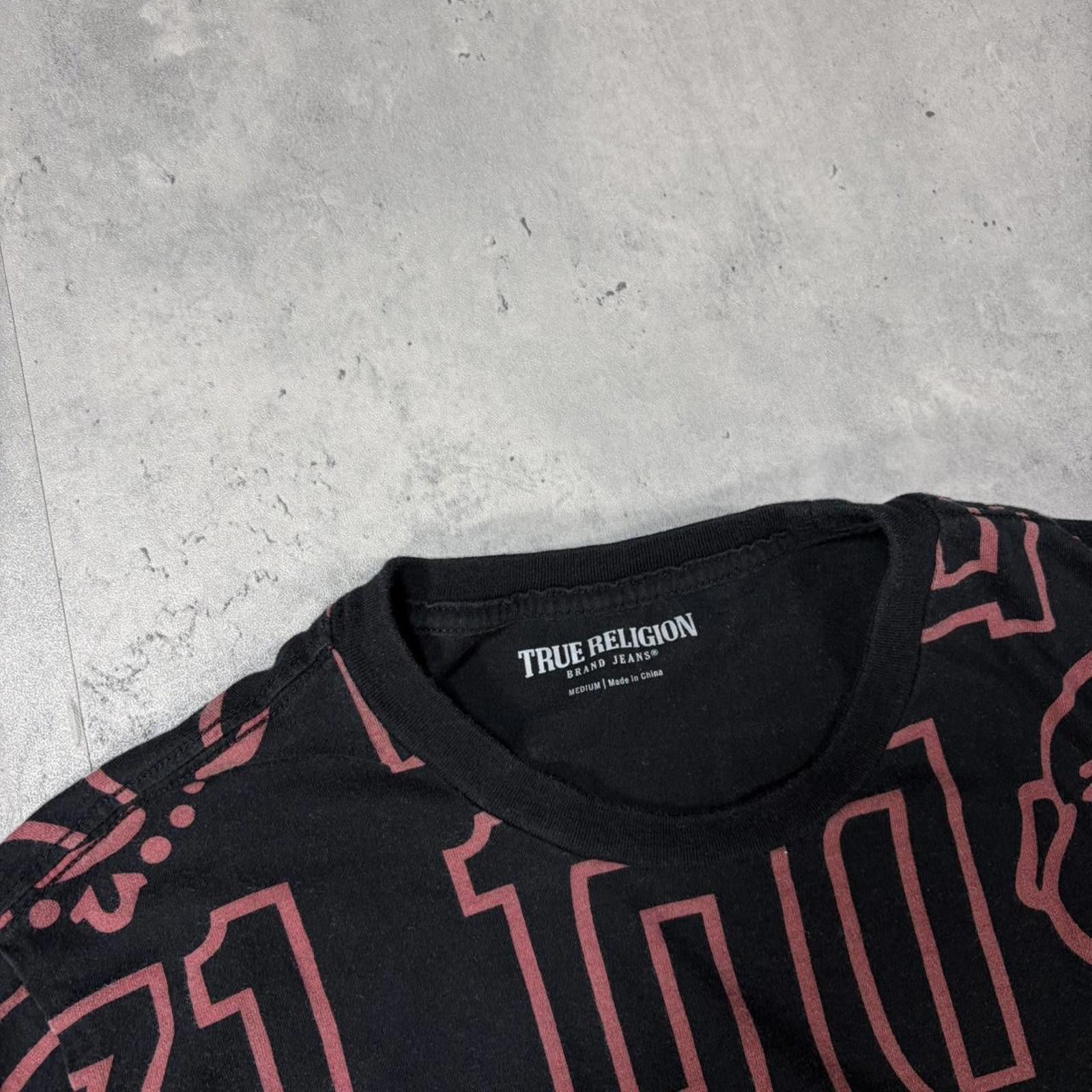 True Religion Y2K Black True Religion AOP Buddha Skater T-Shirt Size US M / EU 48-50 / 2 - 5 Thumbnail