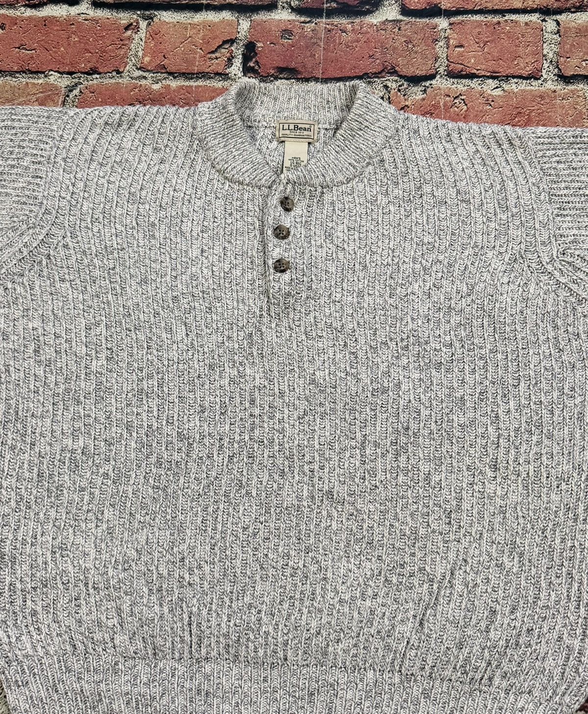 L.L. Bean Vintage L.L. Bean Henley Knit Fisherman Sweater US09 Size US L / EU 52-54 / 3 - 5 Thumbnail