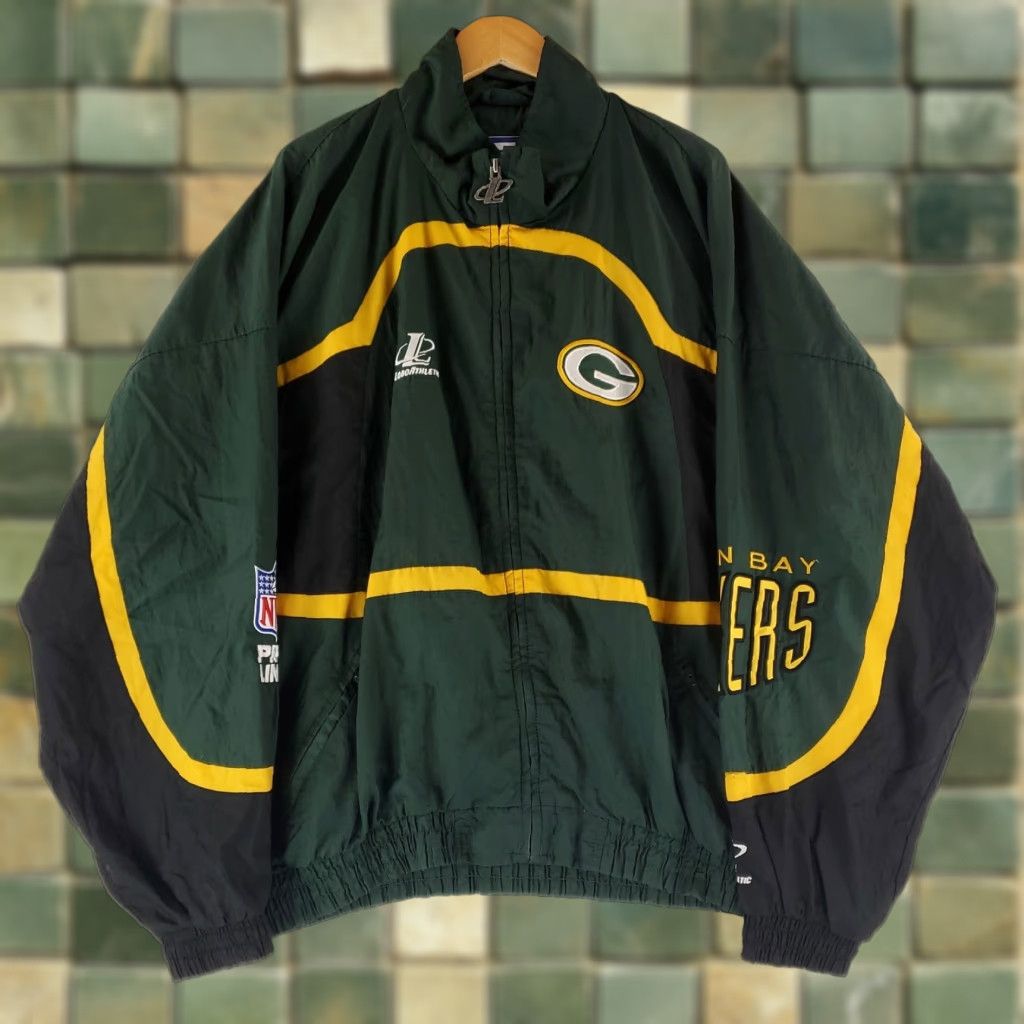 Logo Athletic VINTAGE Logo Athletic Windbreaker Jacket Green Bay Packers VTG 90s Full Zip Mens 3XL Green Size US XXL / EU 58 / 5 - 1 Thumbnail