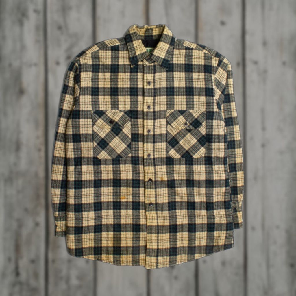 Vintage VINTAGE Ozark Trail Flannel Jacket 2000s Pastel Yellow Plaid Size M Size US M / EU 48-50 / 2 - 1 Thumbnail