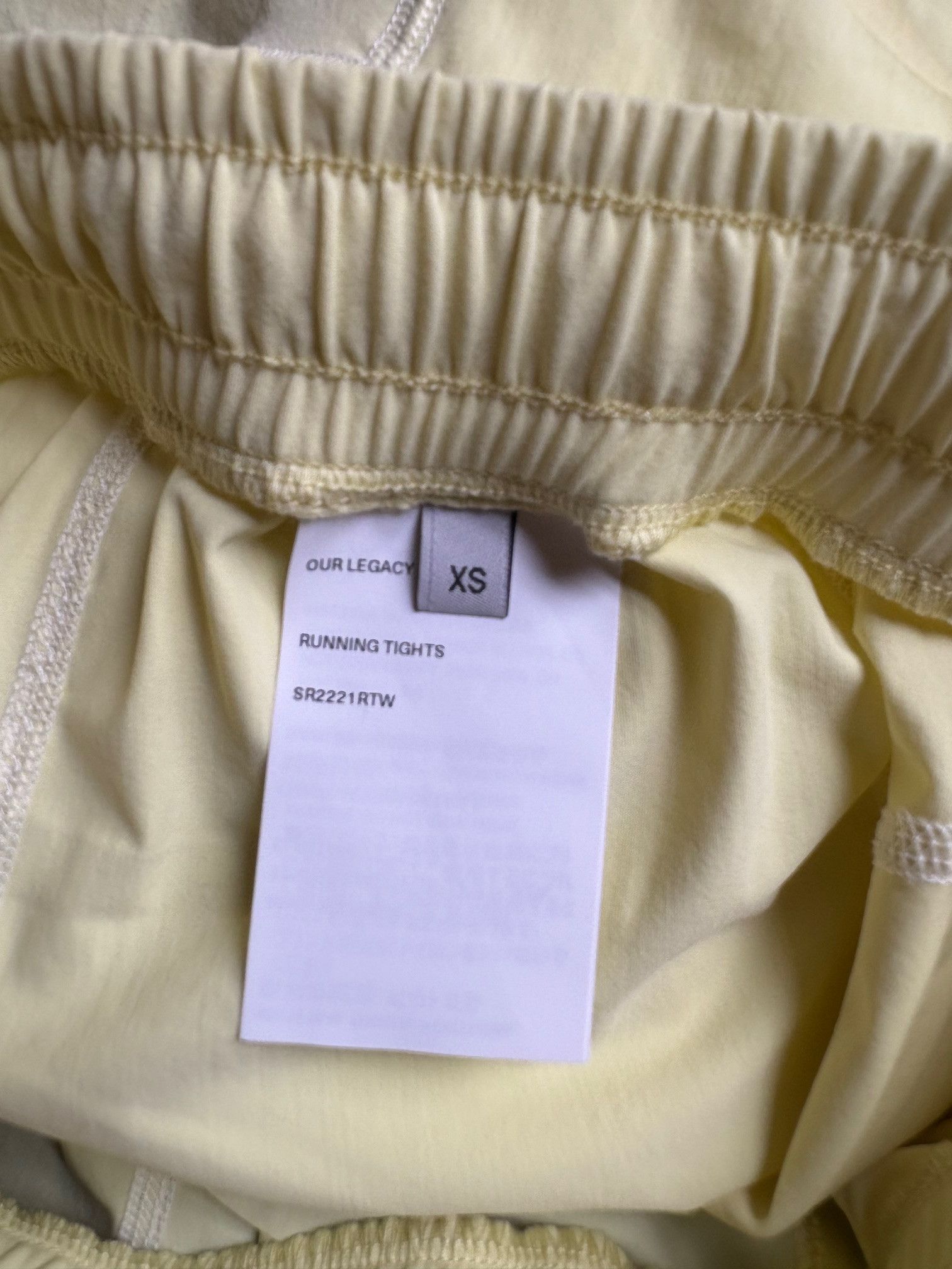 Our Legacy Our Legacy WORKSHOP Running Tights, Waxed Yellow XS Size US 28 / EU 44 - 6 Thumbnail