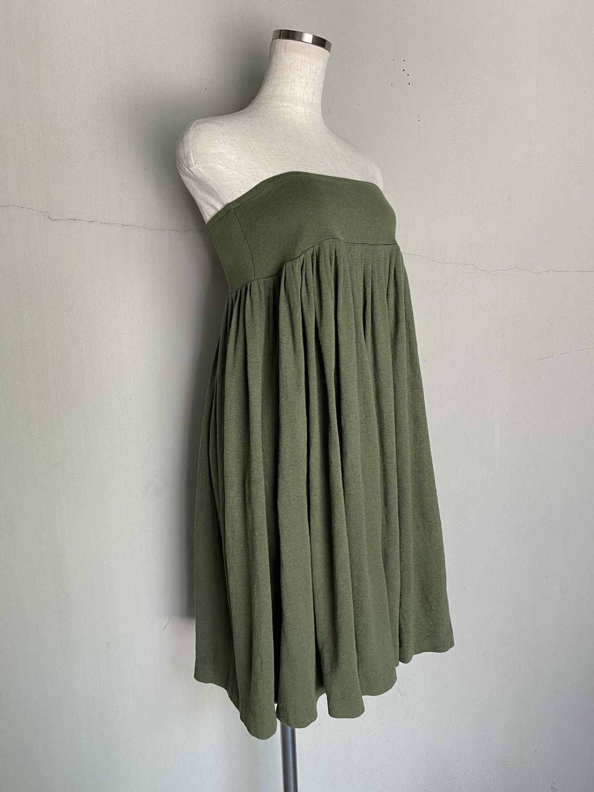 Norma Kamali NORMA KAMALI Olive Green Gathered Skirt. Size M / US 6-8 / IT 42-44 - 17 Thumbnail