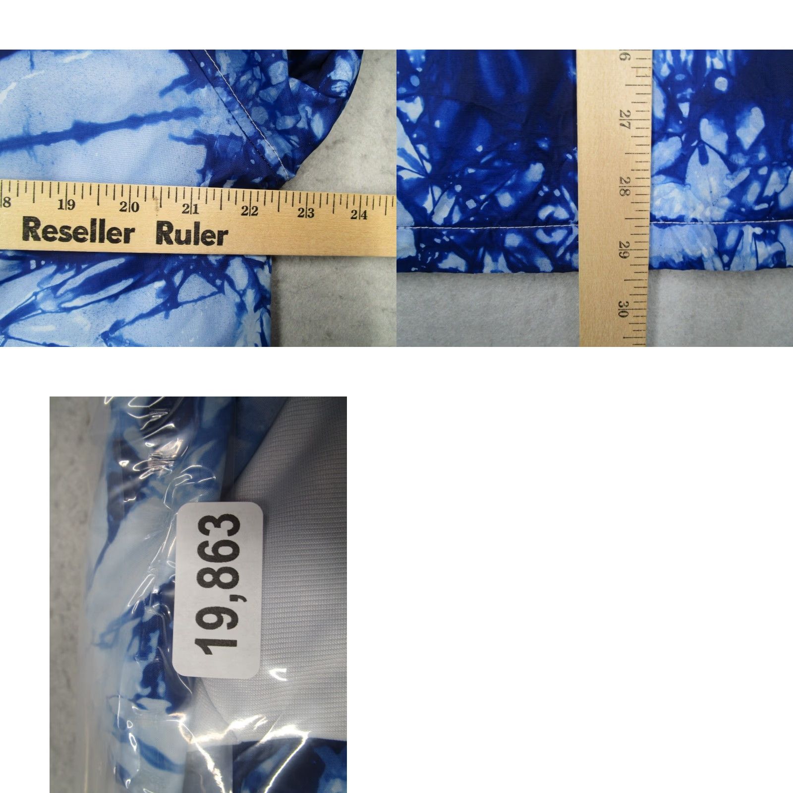 Vintage Jacks Surfboards Jacket Mens Large Blue Tie Dye Snap Up Surf Skate California Size US L / EU 52-54 / 3 - 8 Thumbnail