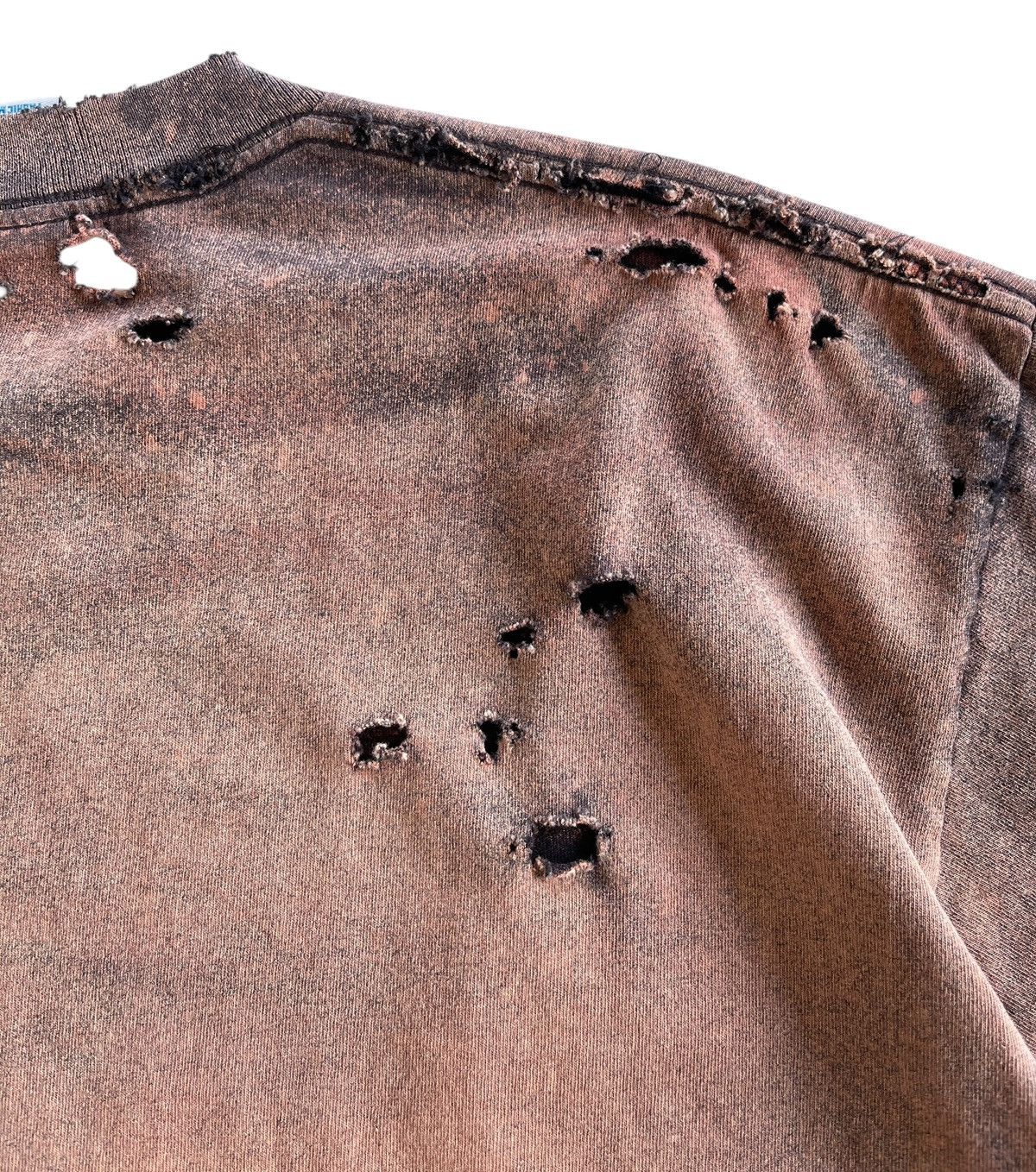 Vintage Thrashed!!! Distressed Acid Wash Grunge Pro Club Shirt Size US XL / EU 56 / 4 - 14 Thumbnail