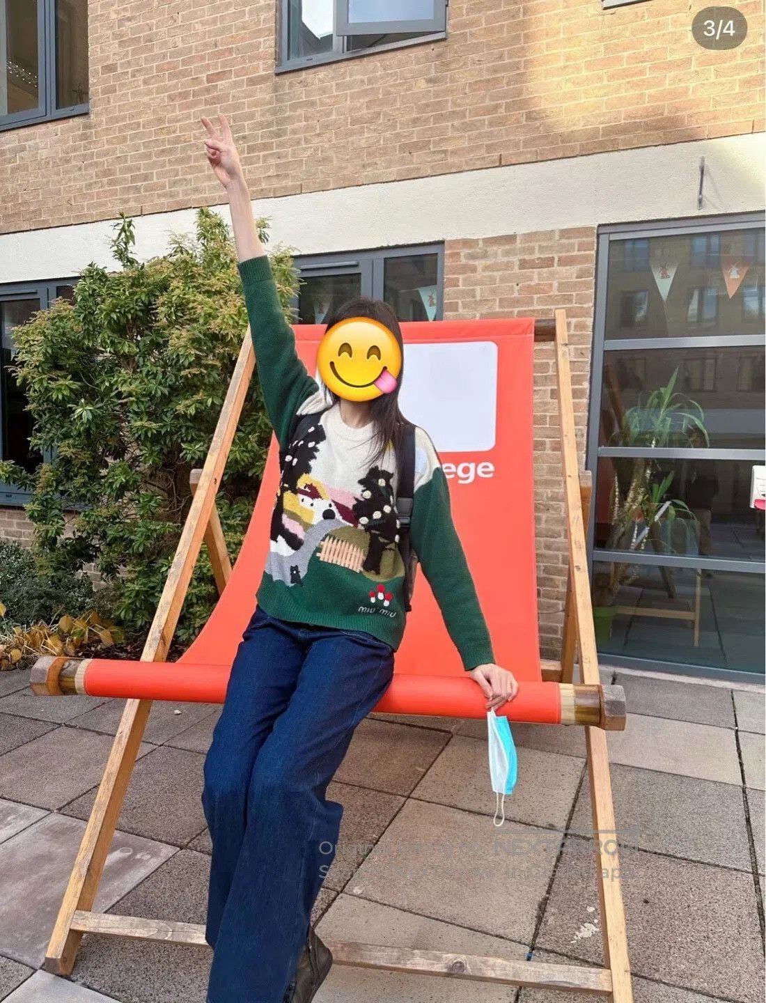 Miu Miu Miu Miu Classic Cartoon Wool Sweater. Size XS / US 0-2 / IT 36-38 - 6 Thumbnail