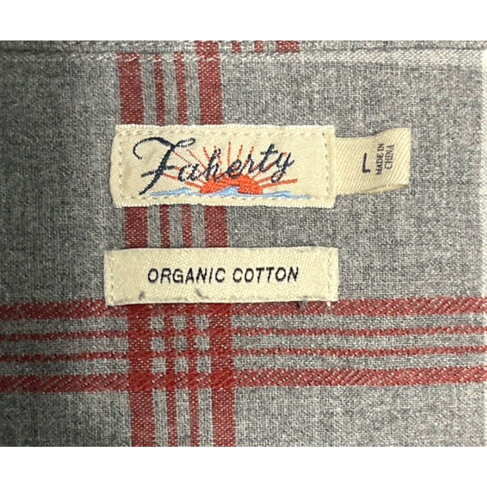 Faherty Faherty Malibu Shirt Women L Gray Red Juliet Plaid Button-Up Organic Cotton Regular Button-Up Shirt Women L Gray Red Juliet Plaid Size L / US 10 / IT 46 - 2 Thumbnail