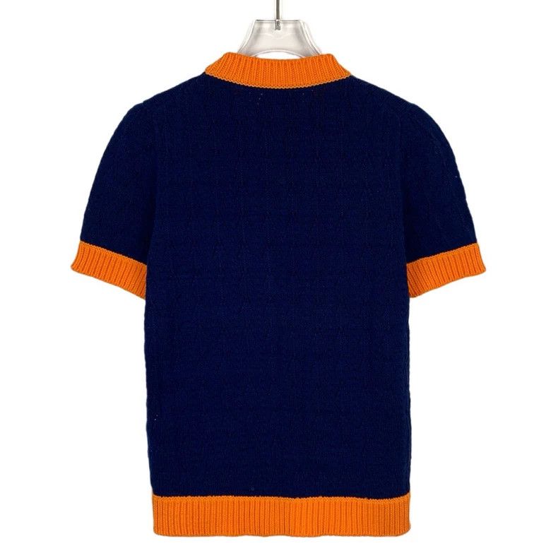 Prada Prada Logo letter inlaid round neck color block cotton kni Size US XXS / EU 40 - 2 Thumbnail