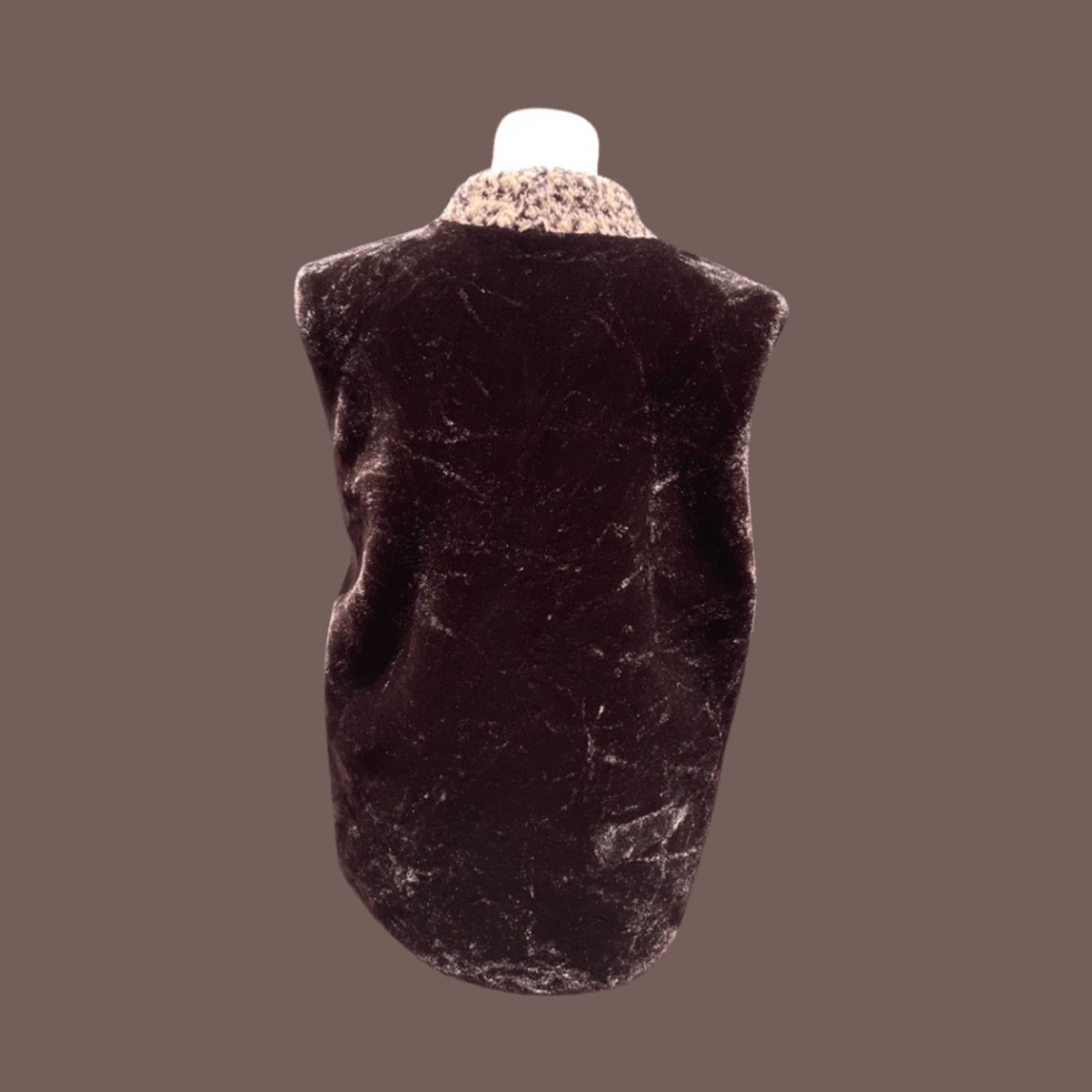 Vintage VTG Faux Fur Vest | Zhong Yan Brown Leopard | Y2K Cozycore Size M / US 6-8 / IT 42-44 - 2 Thumbnail