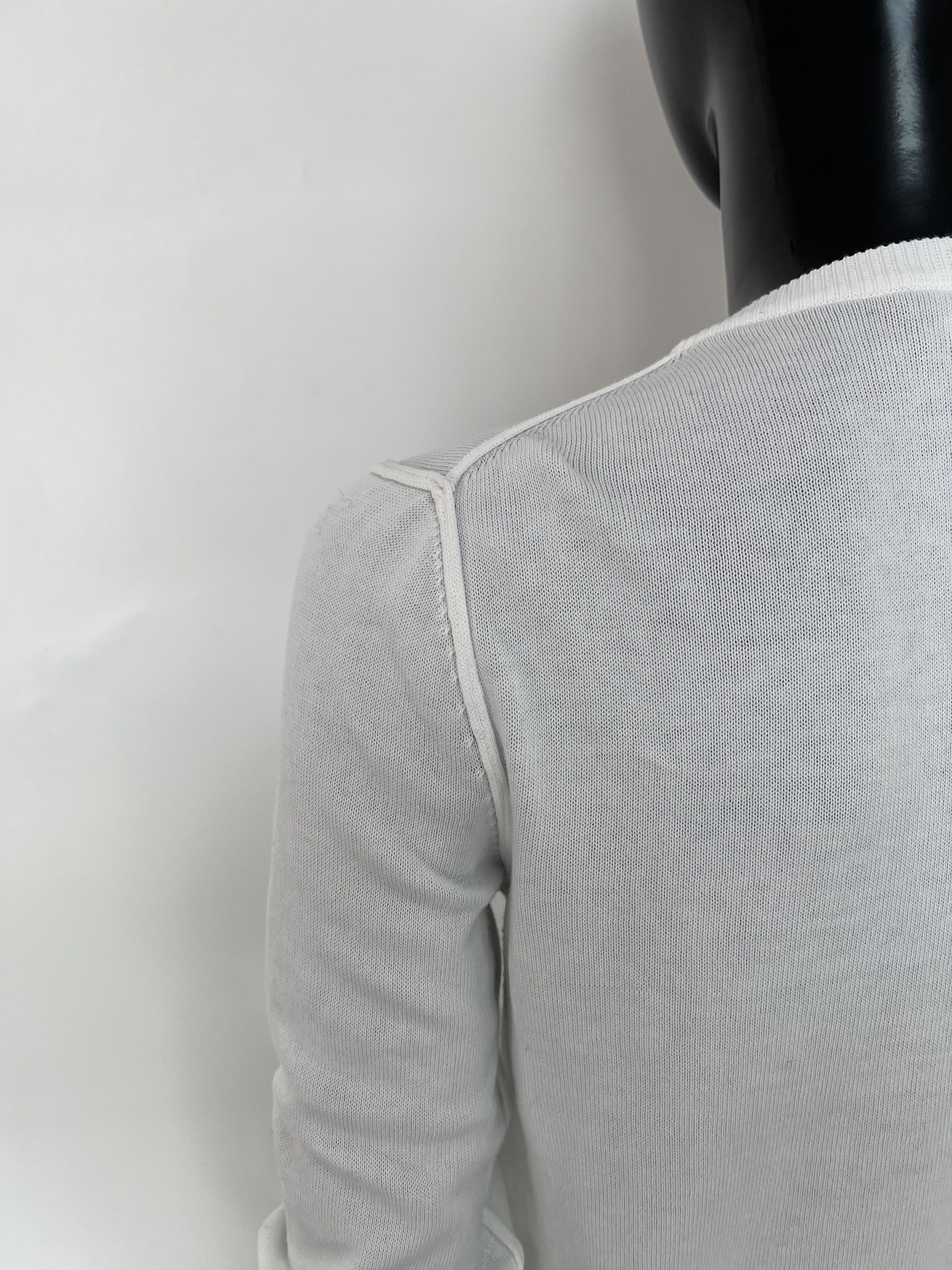 Dolce & Gabbana Dolce & Gabbana White Cotton Long Sleeve V-Neck Cardigan Size M / US 6-8 / IT 42-44 - 12 Thumbnail