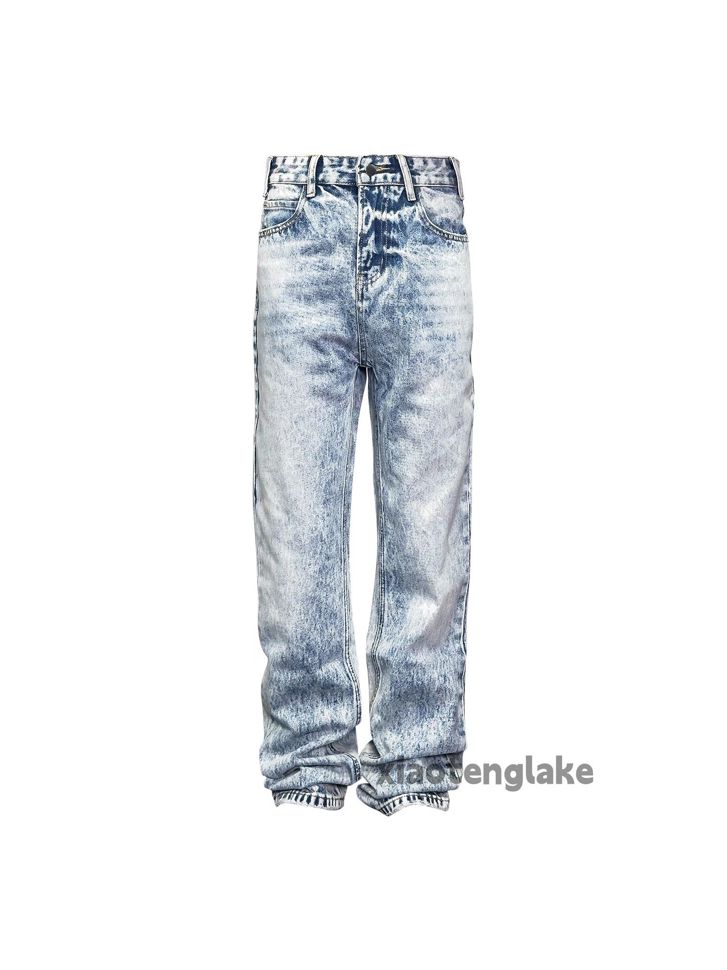 Jean Unisex washed faded punk grunge y2k hiphop jeans Size US 32 / EU 48 - 3 Thumbnail