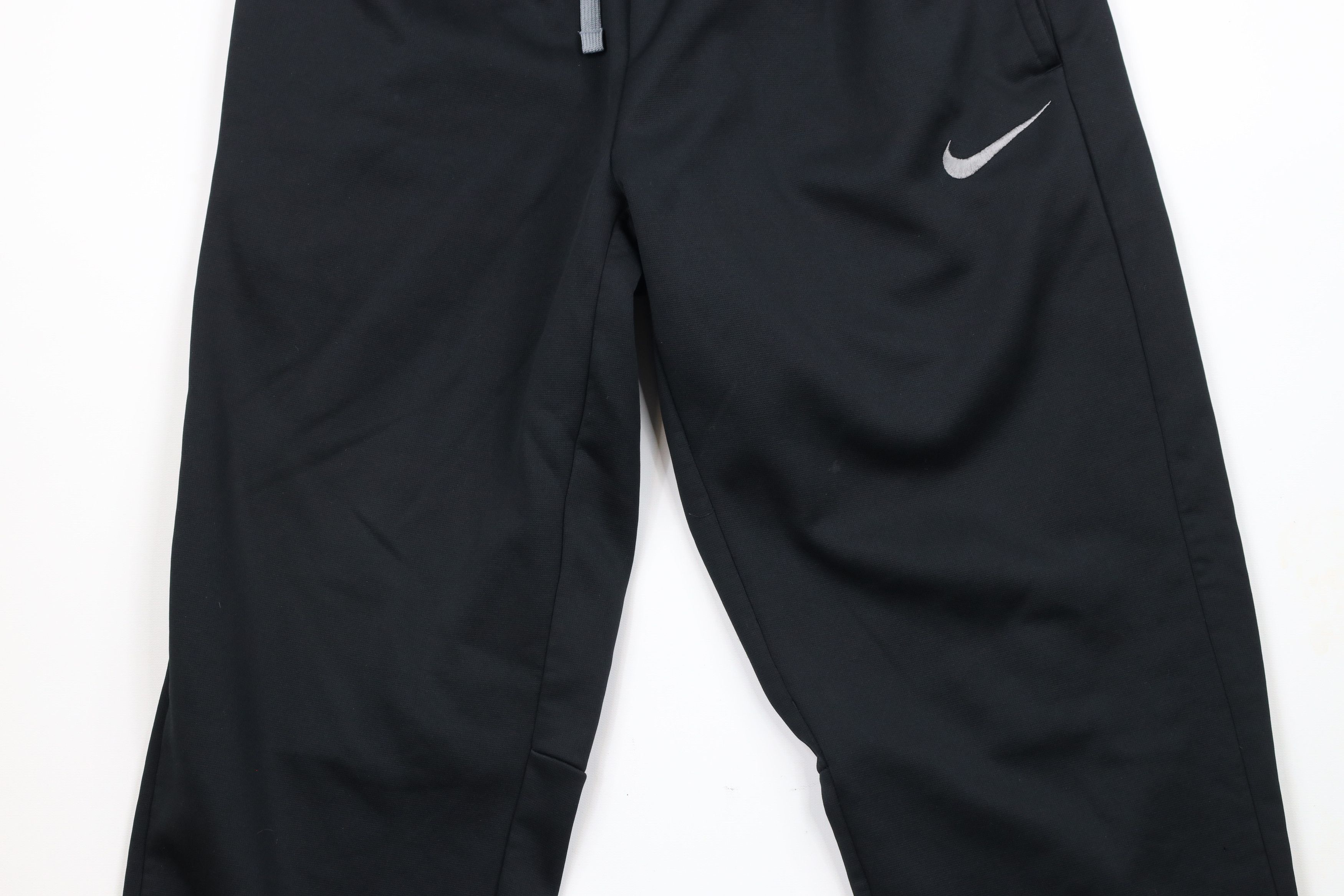 Nike × Vintage Vintage Nike Mini Swoosh Wide Leg Sweatpants Pants Black Size 36 - 3 Thumbnail