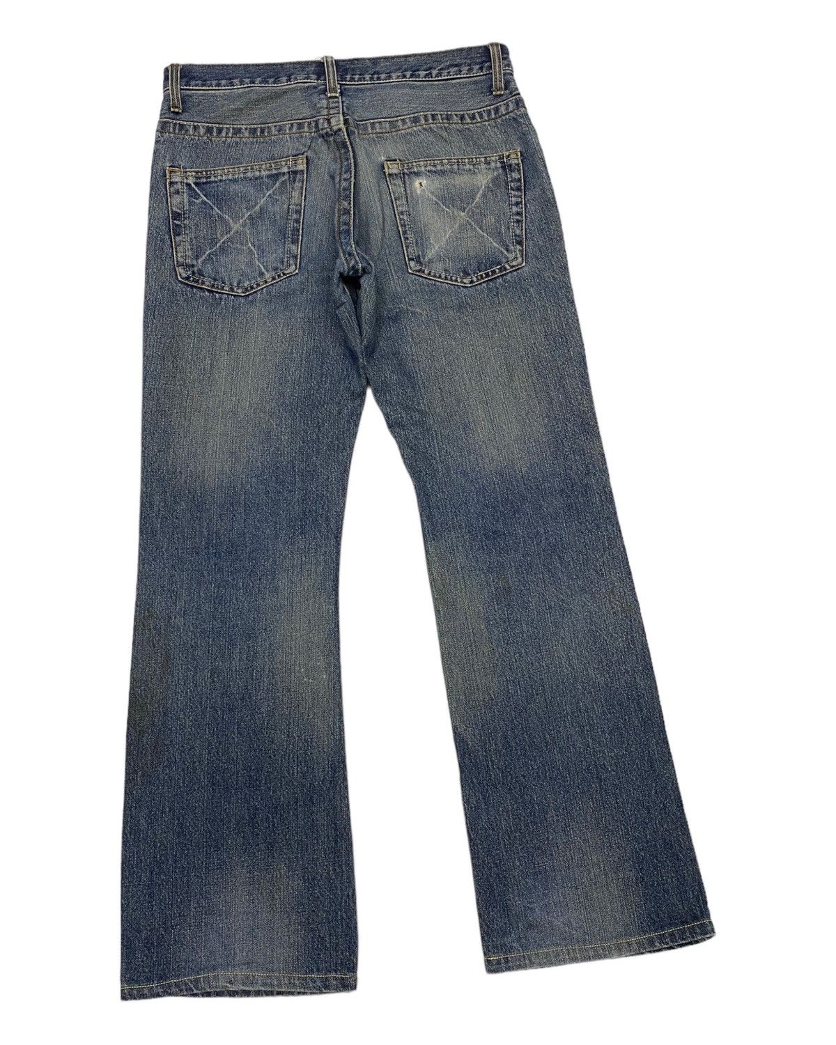 20471120 × Hysteric Glamour FLARED🔥ROOT THREE DISTRESSED DENIM JEANS Size US 31 - 4 Thumbnail