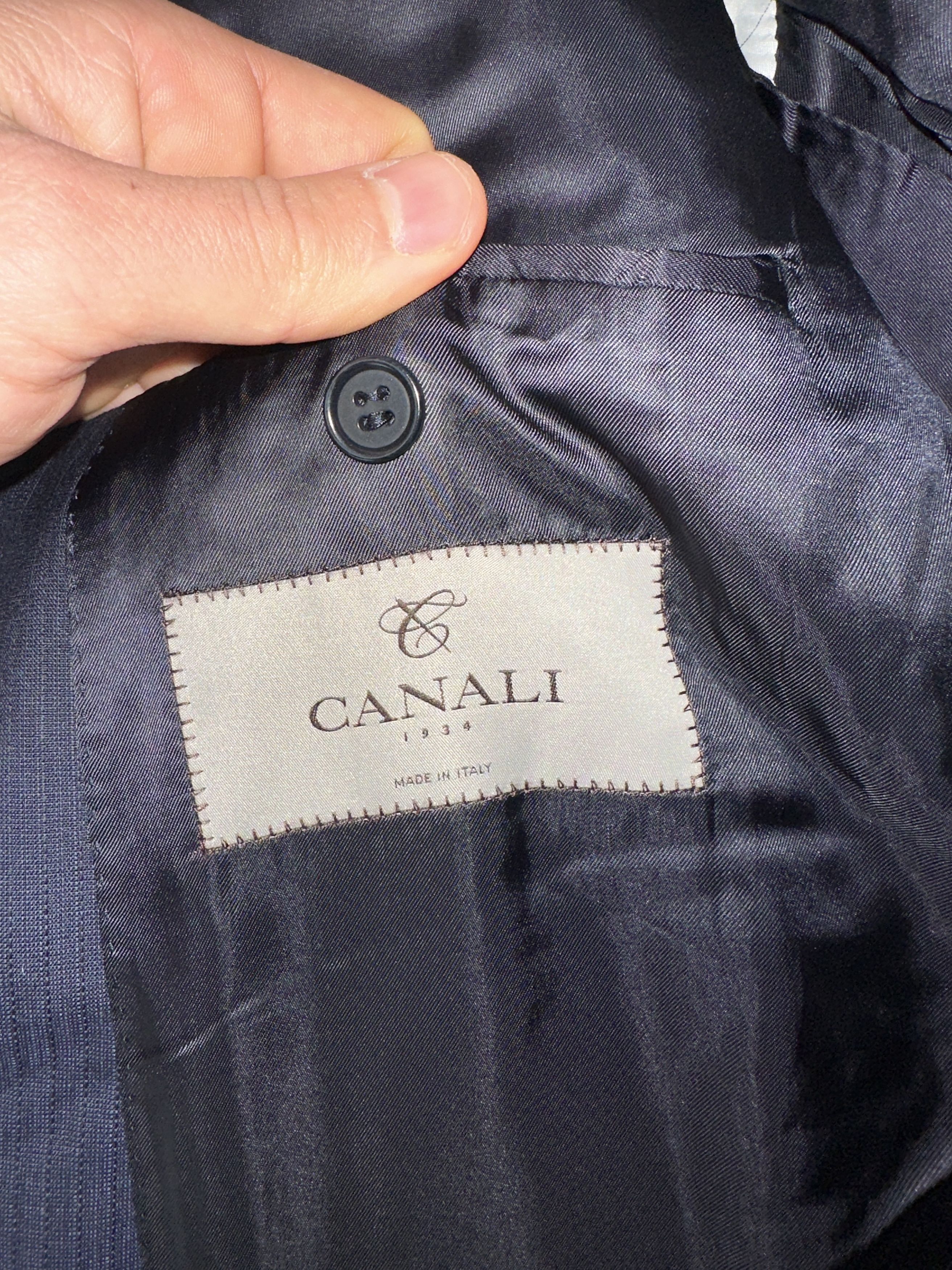 Canali Canali Sir Montreux Wool Blazer Jacket Navy EU 54 Size 54R - 2 Thumbnail