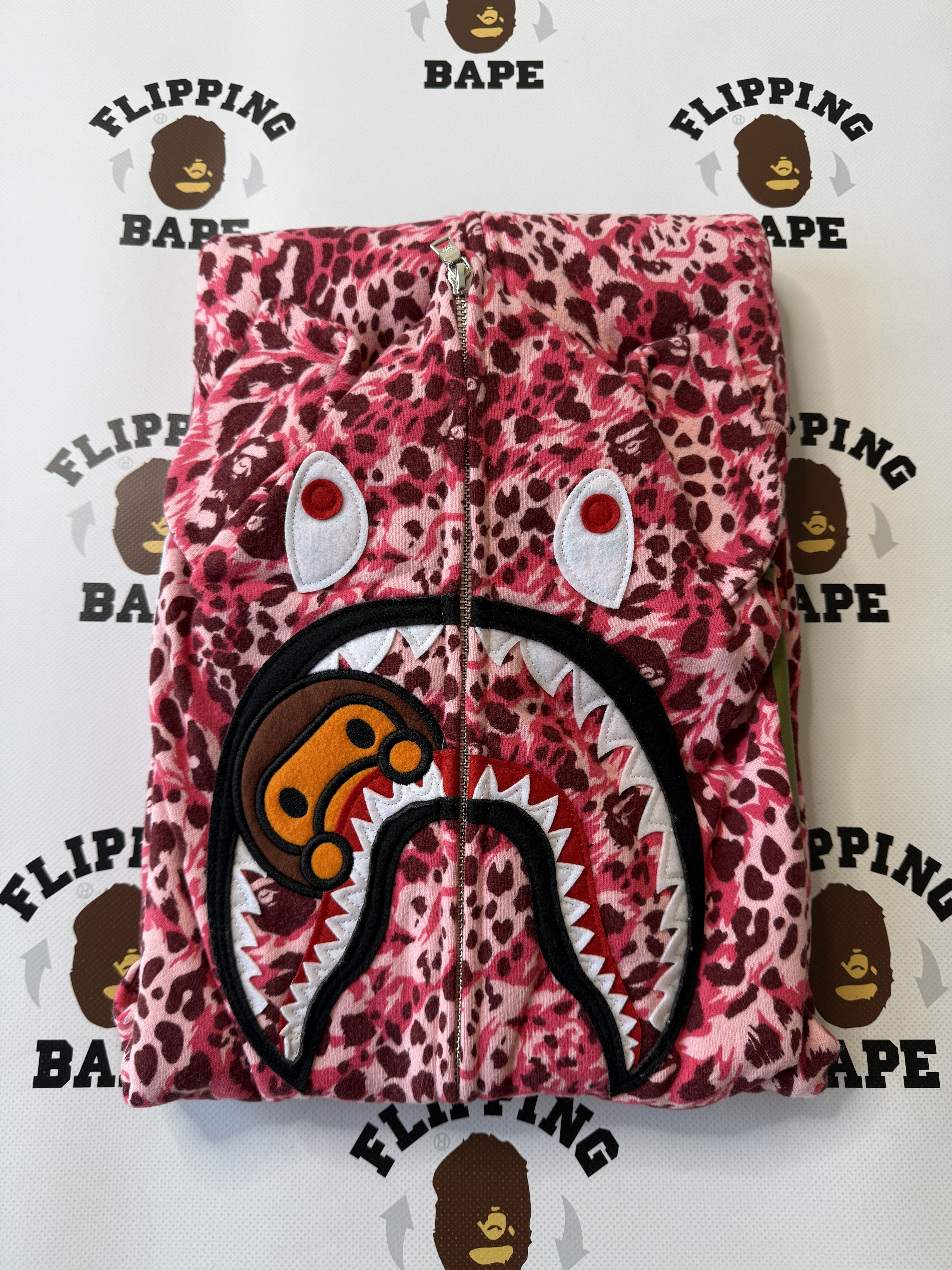 Bape BAPE WILD LEOPARD PATTERN MILO SHARK FULL ZIP HOODIE Size M / US 6-8 / IT 42-44 - 18 Thumbnail