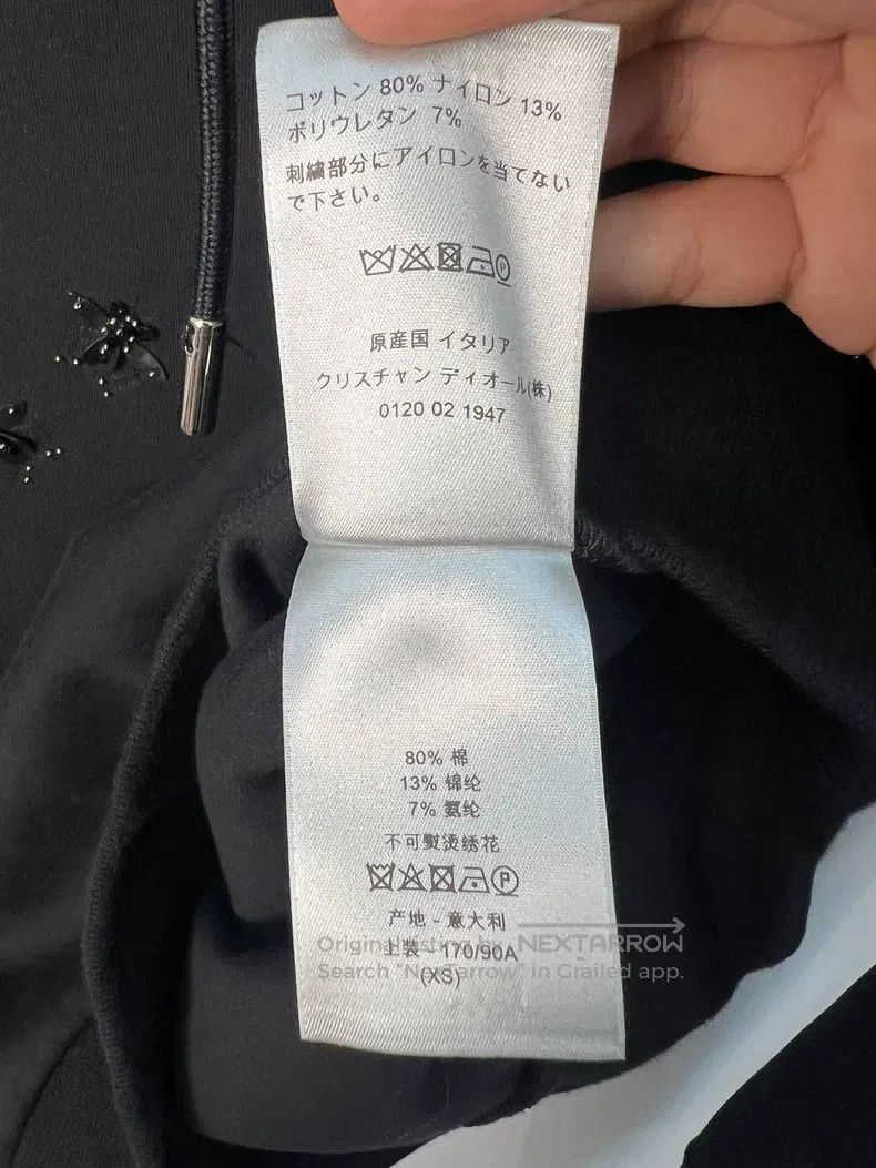 Dior Dior Black show patch embroidered little bee logo hoodie Size US XS / EU 42 / 0 - 6 Thumbnail