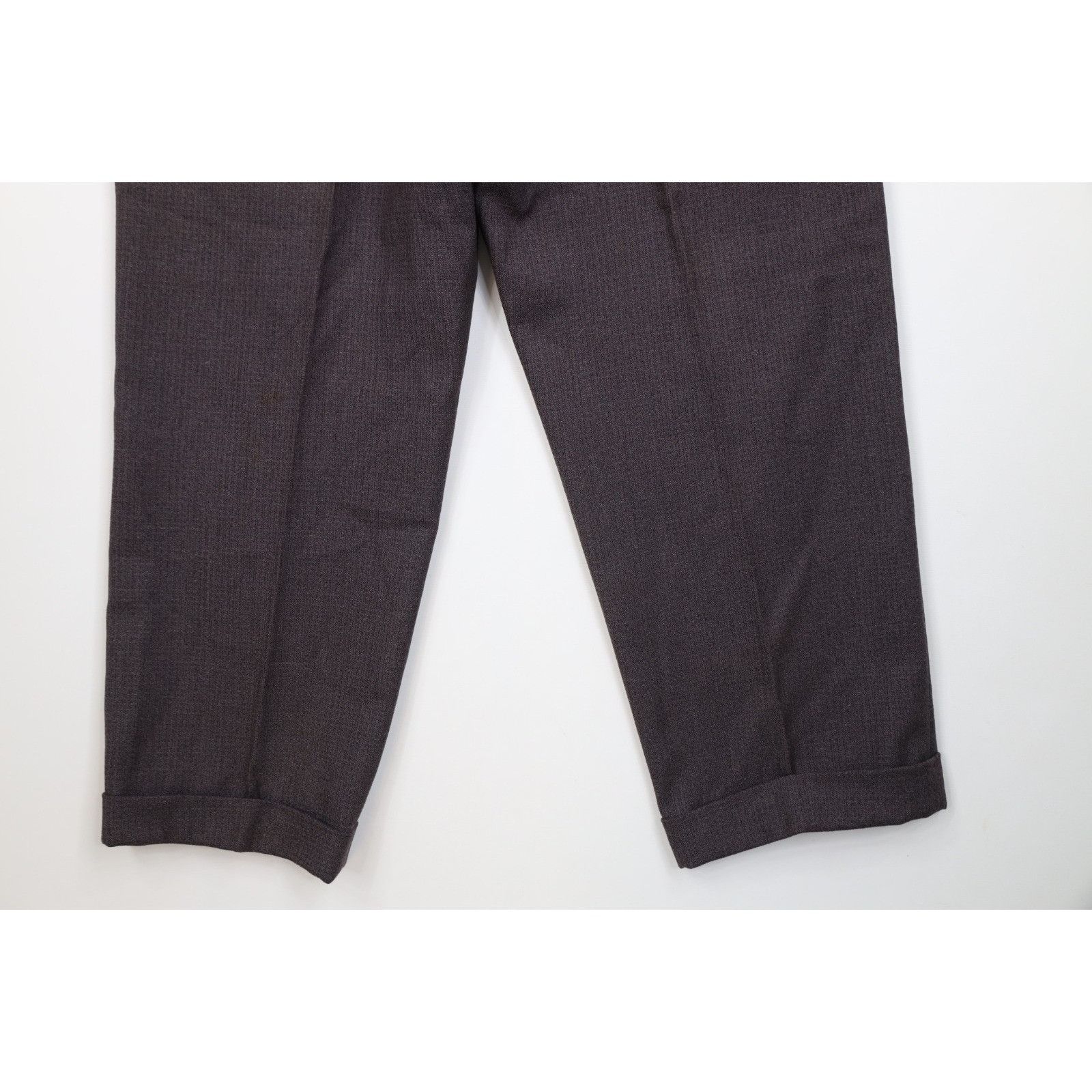 Vintage Vintage 50s 60s Rockabilly Heavy 2 Piece Wool Suit Brown Size 40R - 21 Thumbnail