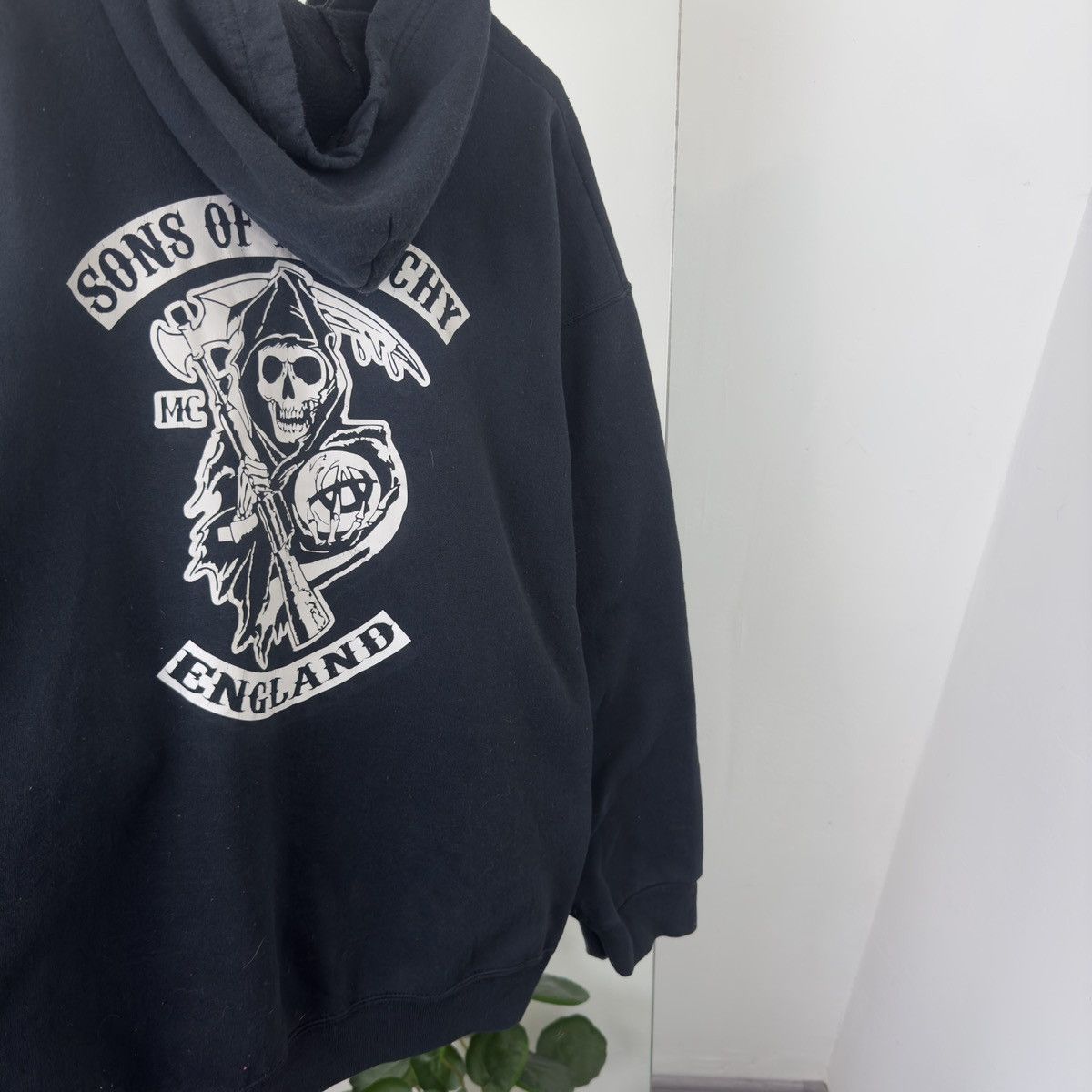 American Apparel Vintage Sons Of Anarchy England Big Print Boxy Fit Size US XL / EU 56 / 4 - 4 Thumbnail